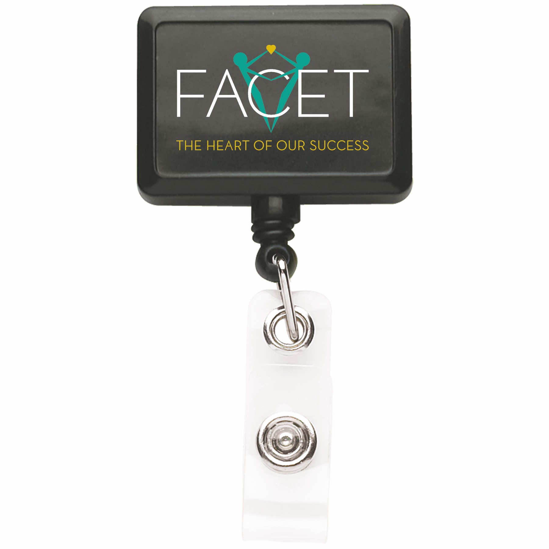 Picture of Rectangle Retractable Badge Reel w/belt cliip