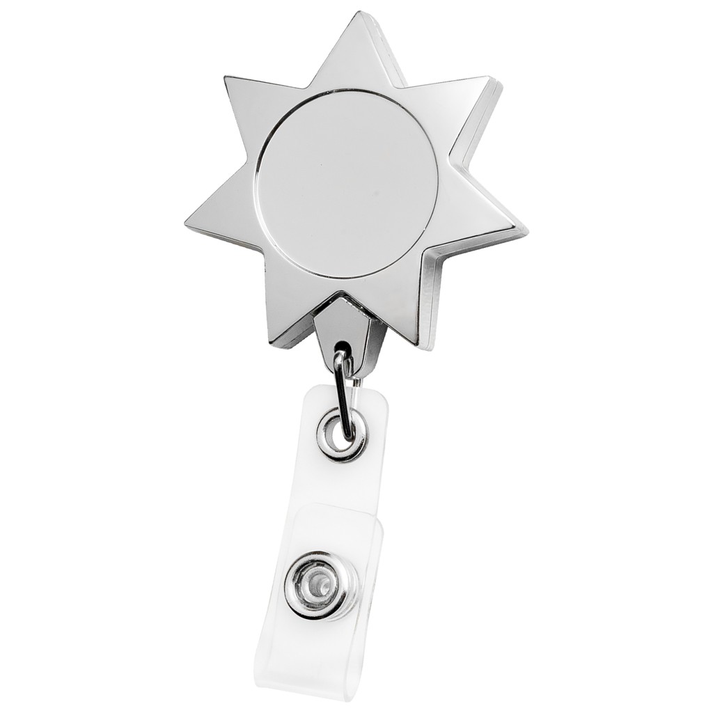 Picture of Metallic Finish 7 Point Star Retractable Badge Reel