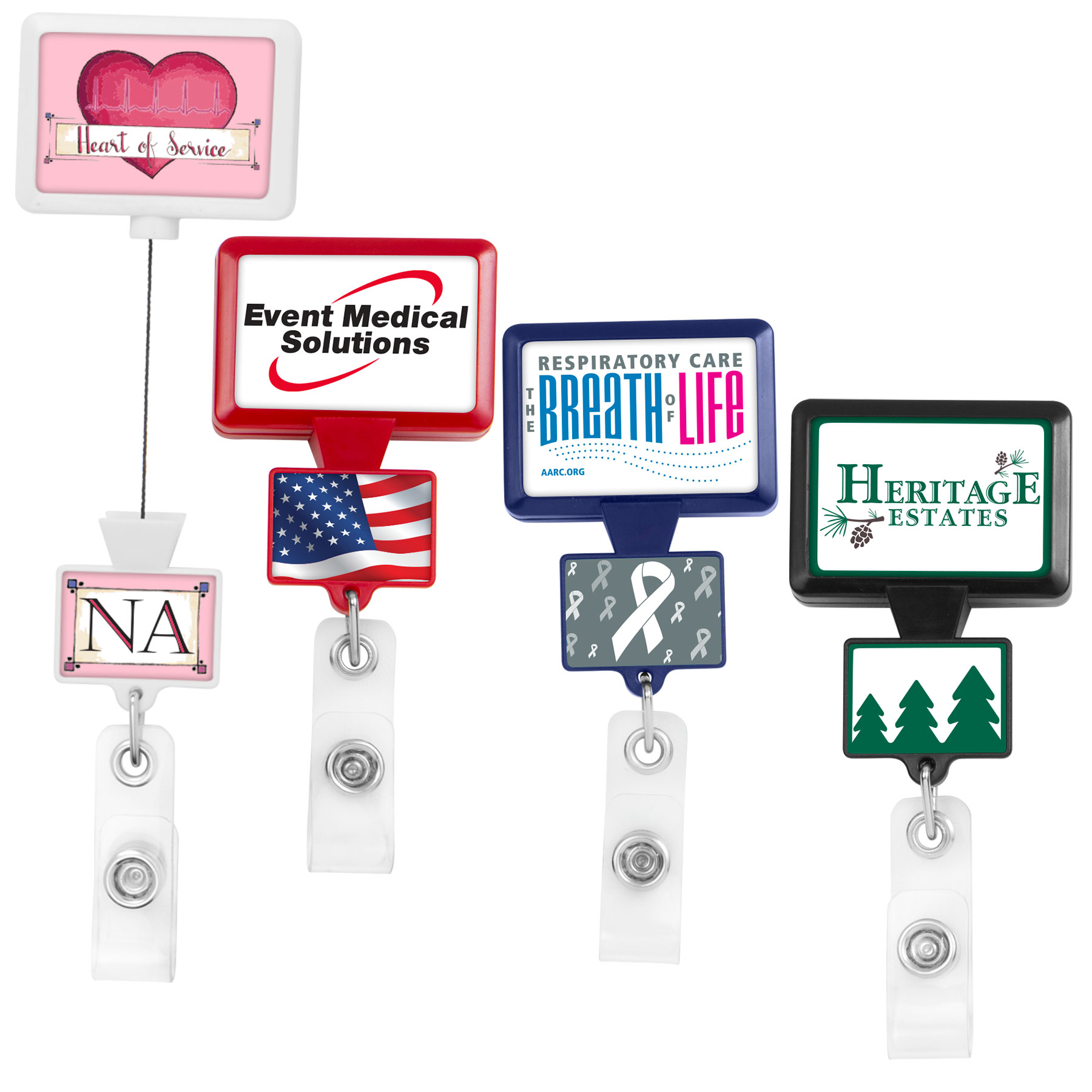 Picture of Double Up Rectangle Retractable Badge Reel