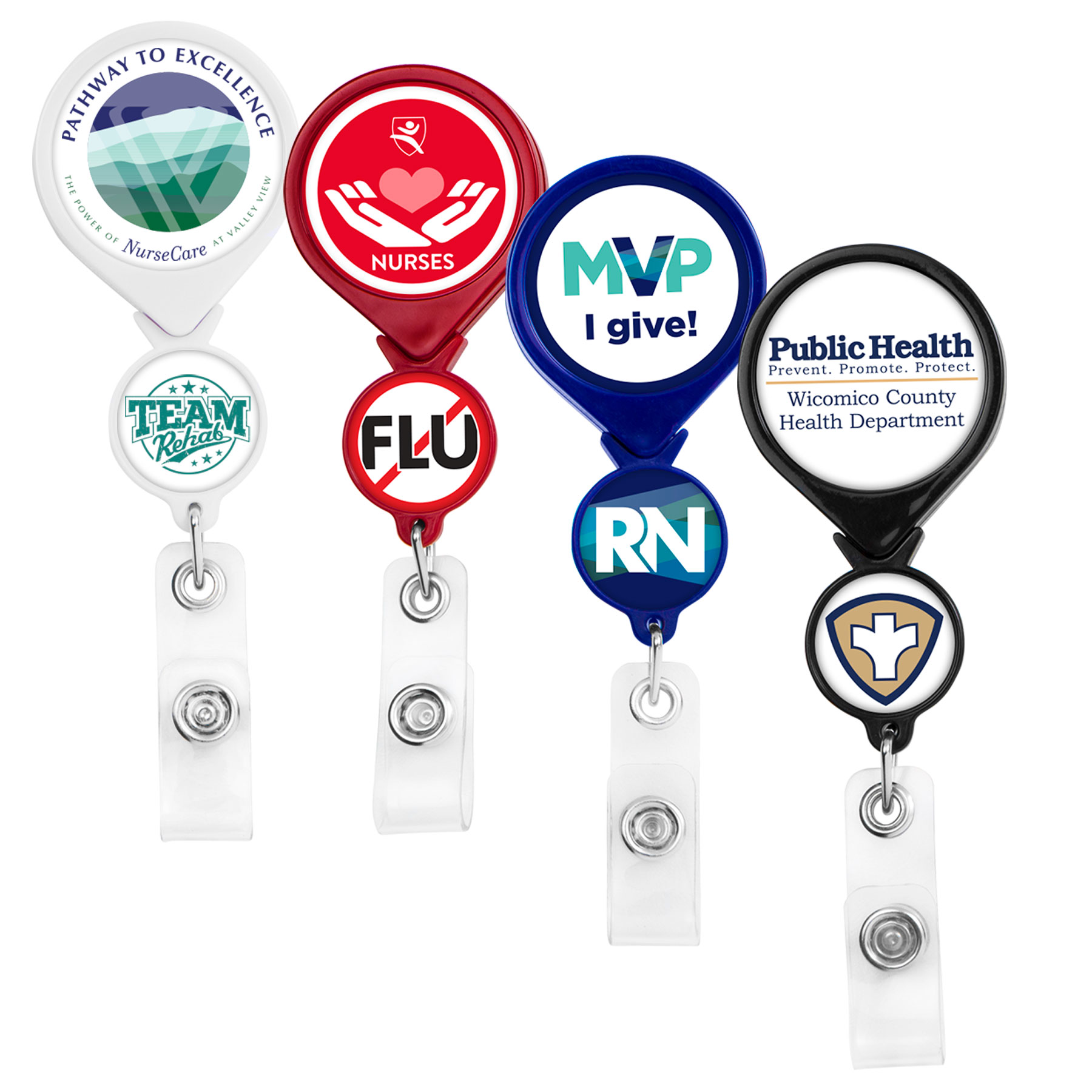 Picture of Double Up Round Retractable Badge Reel