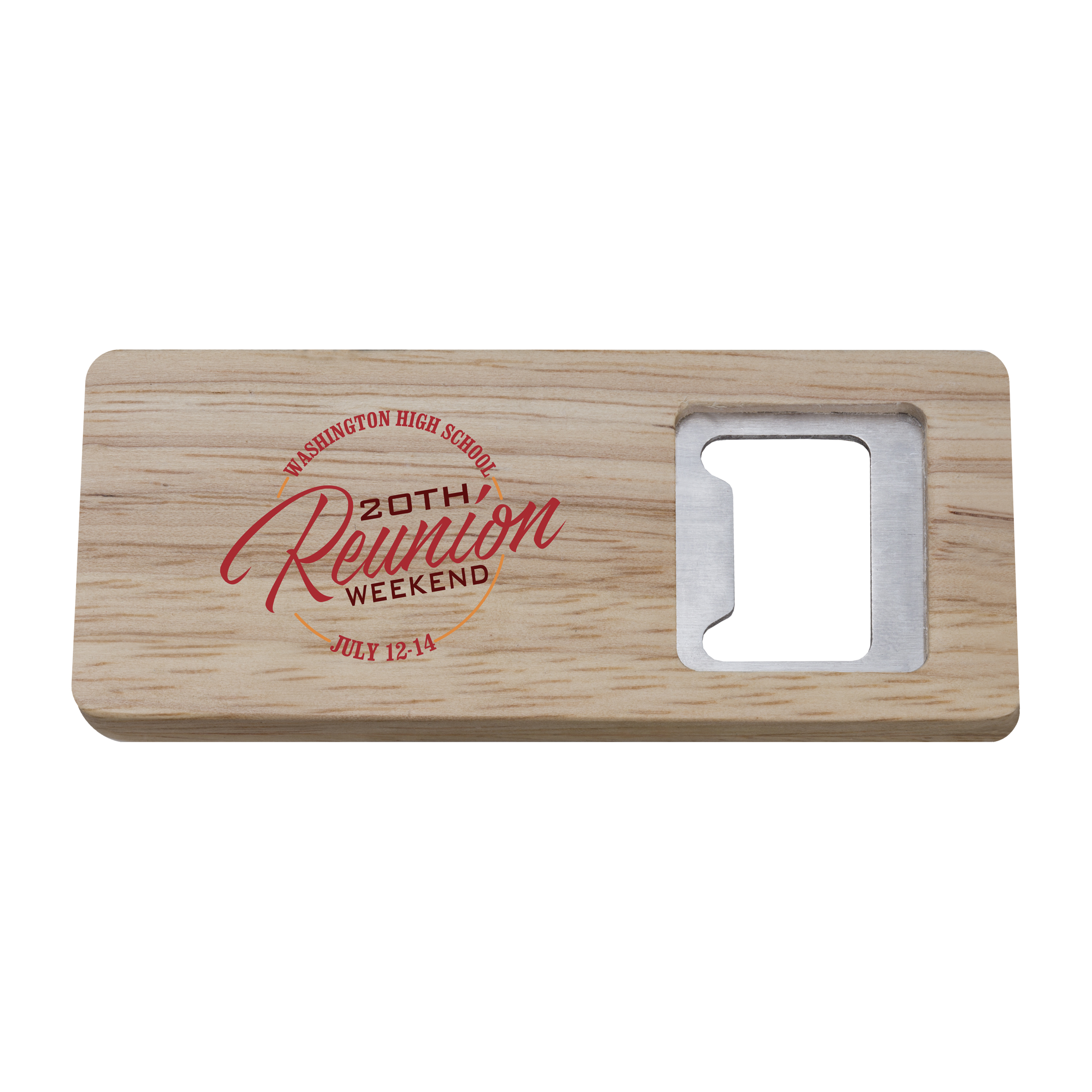 Picture of Rectangle Wood Bottle Opener
