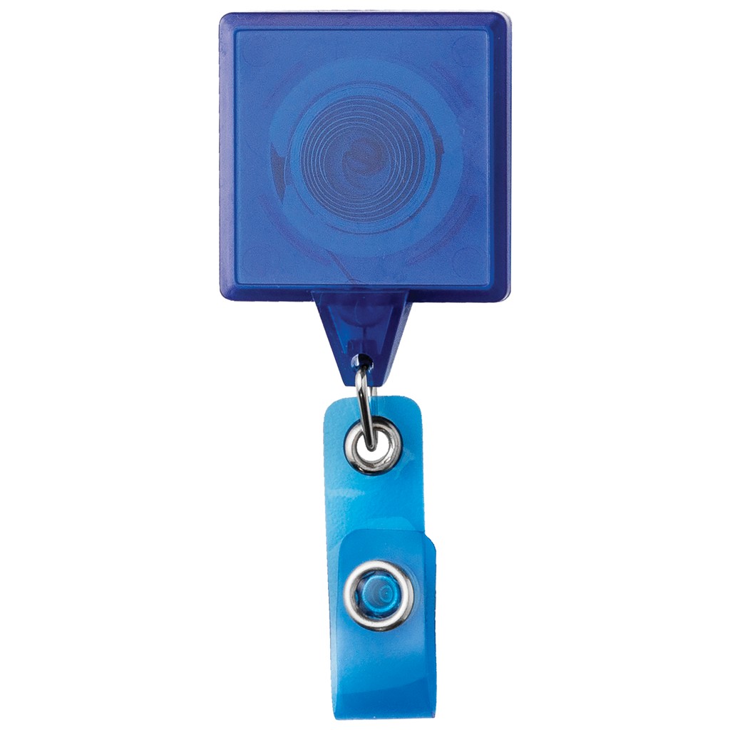 Picture of Jumbo Square Retractable Badge Reel, translucent color