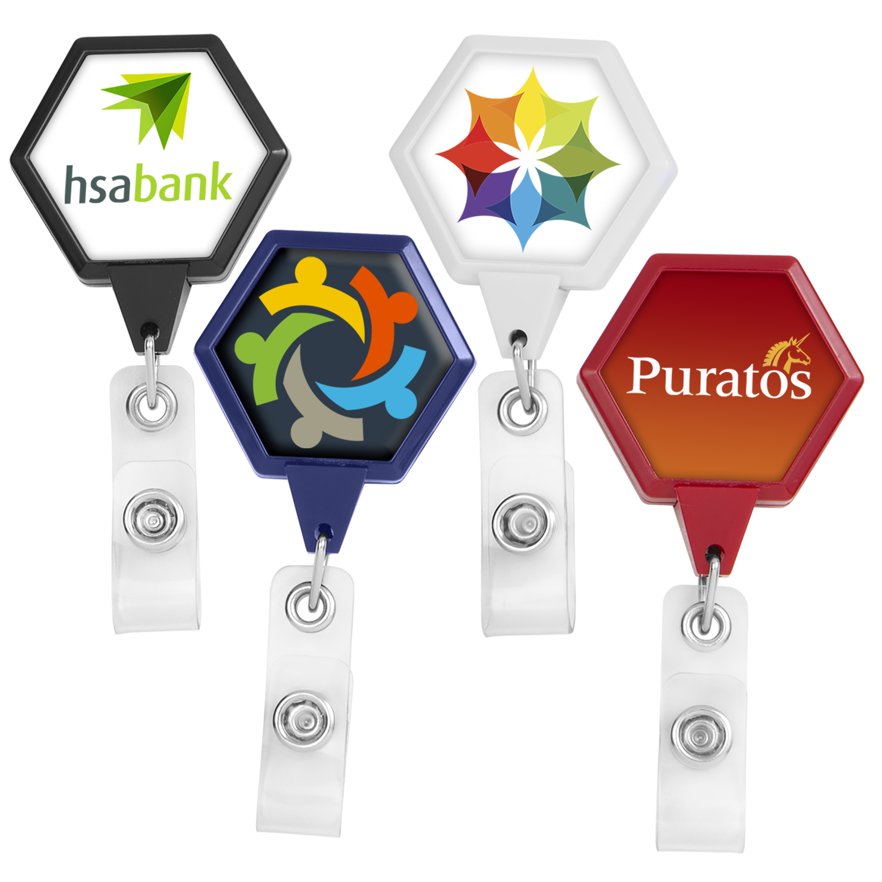 Picture of JUMBO Hexagon Retractable Badge Reel