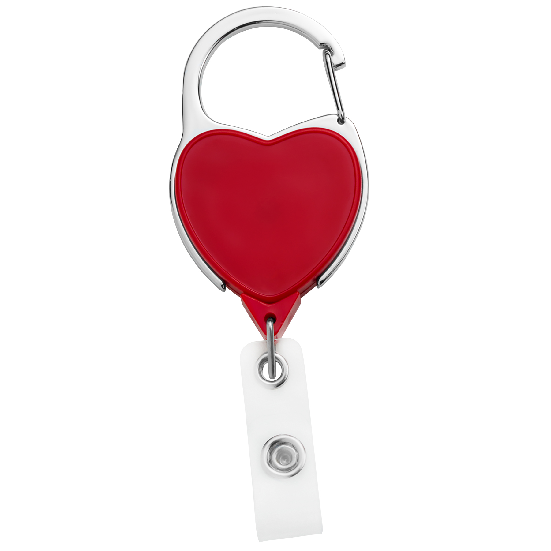 Picture of JUMBO Heart Carabiner Retractable Badge Reel