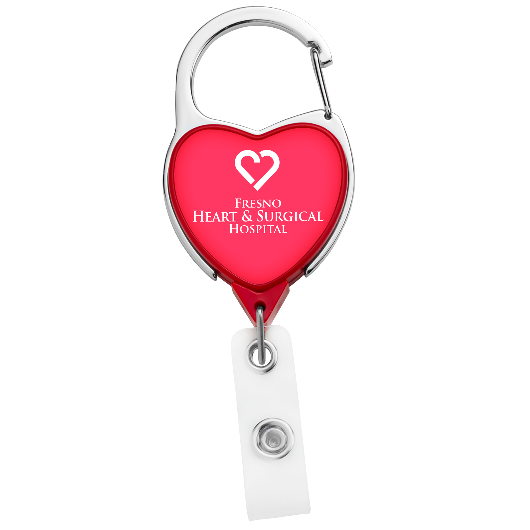 Picture of JUMBO Heart Carabiner Retractable Badge Reel