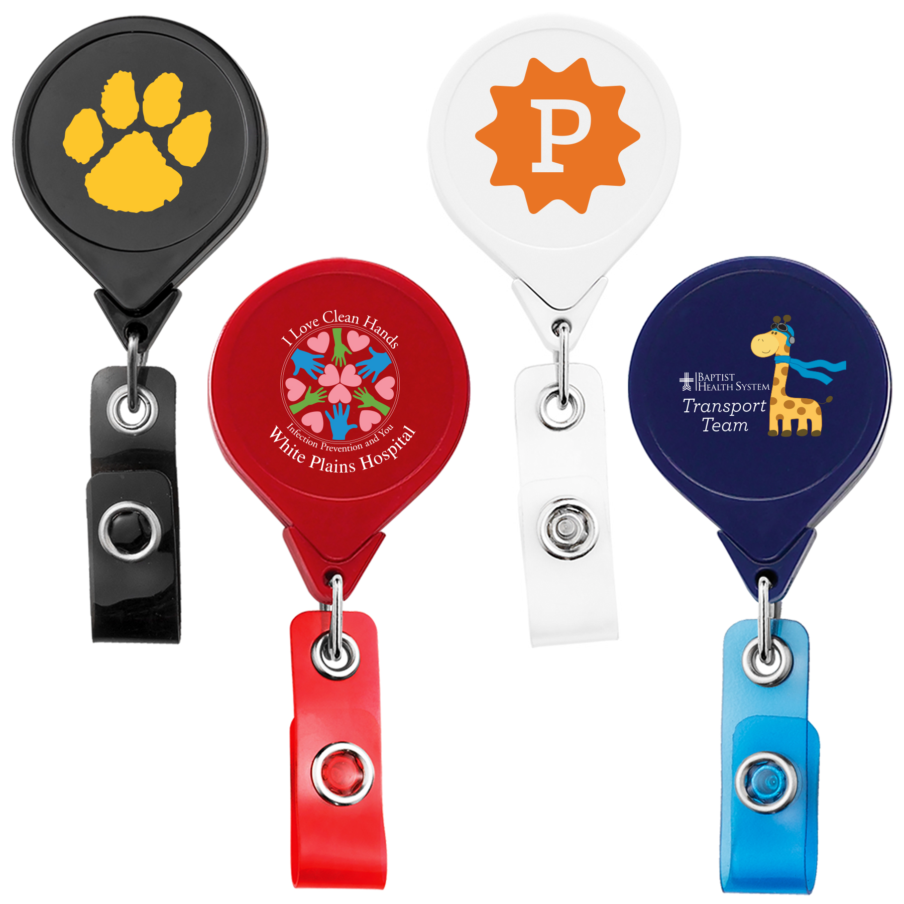 Picture of Jumbo Round Retractable Badge Reel w/belt clip