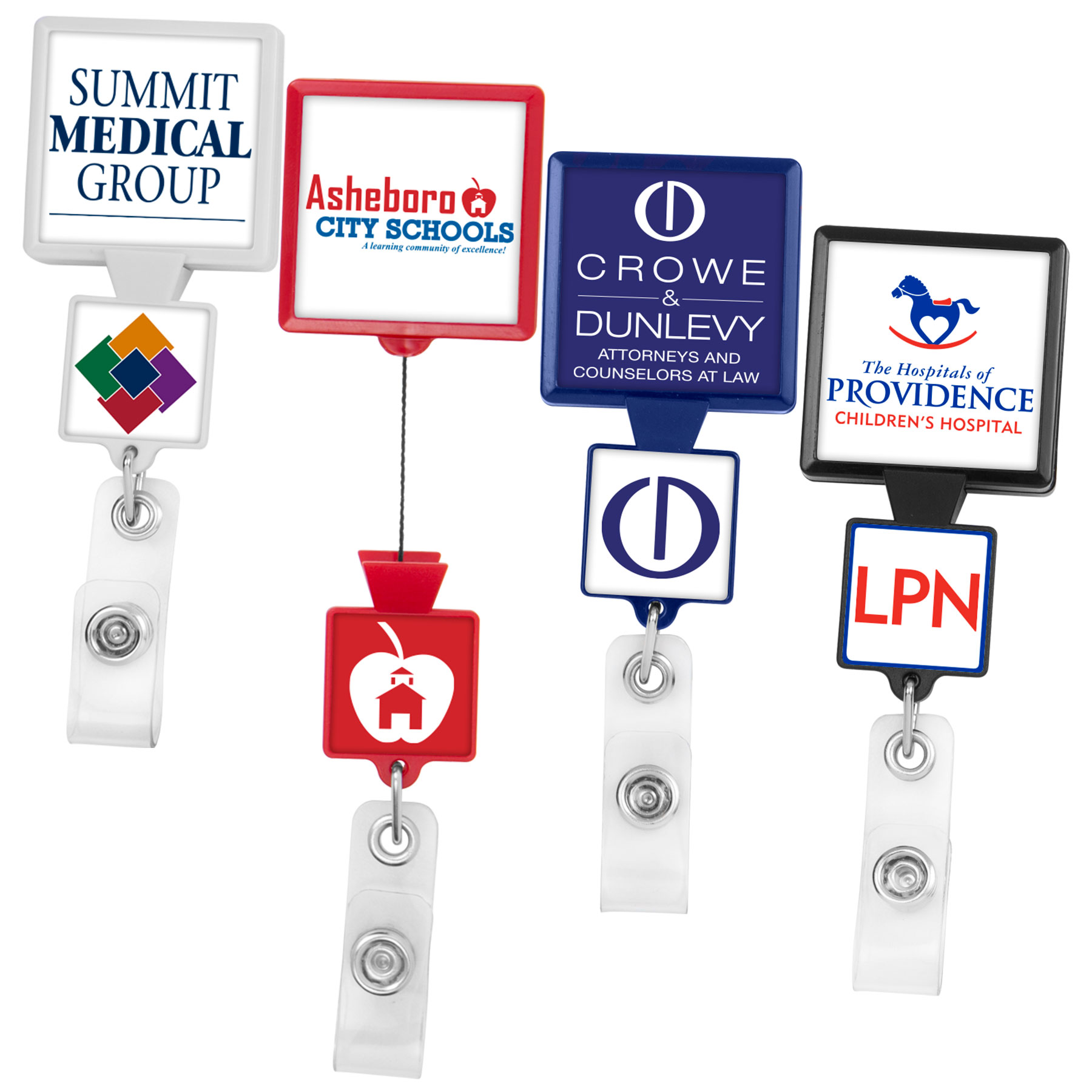Picture of Double Up Square Retractable Badge Reel