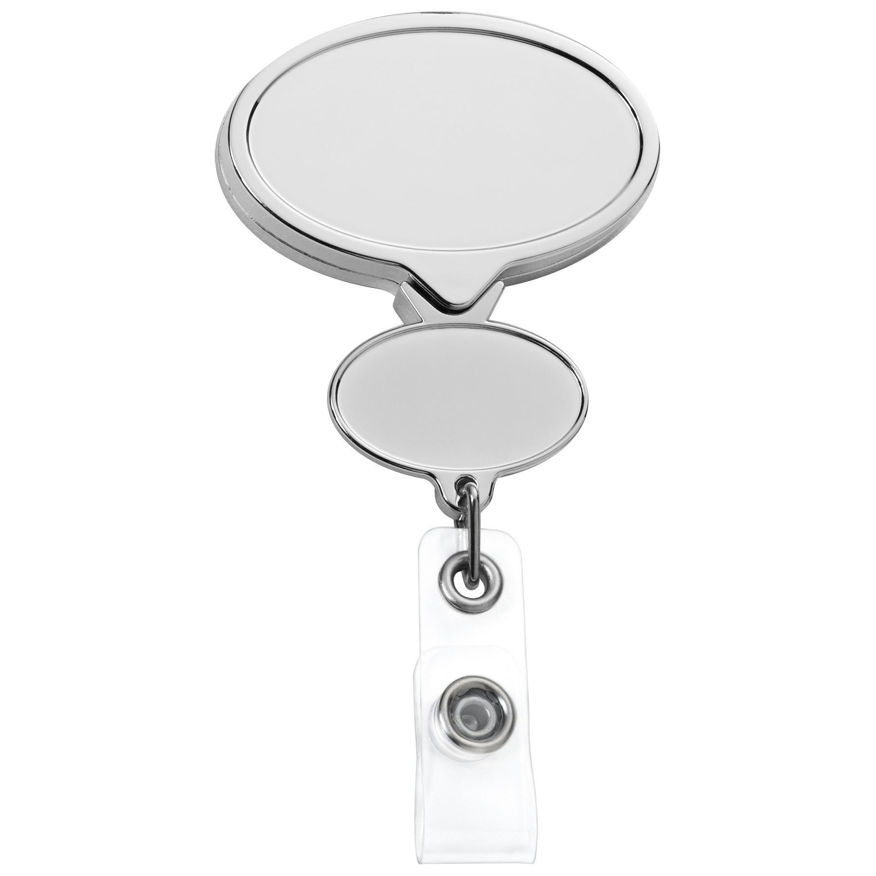 Picture of Chrome Double Up Oval Retractable Badge Reel
