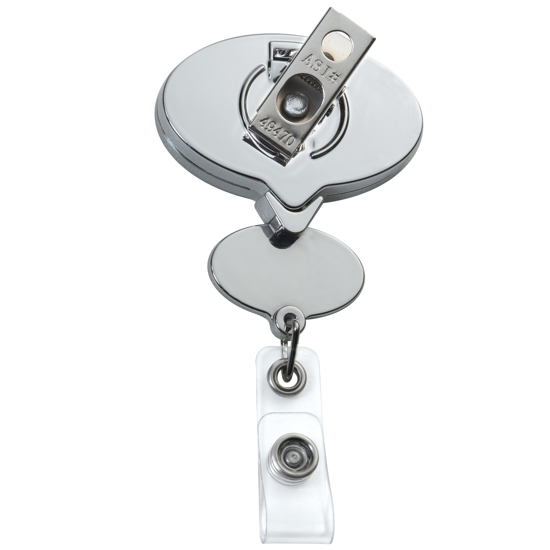 Picture of Chrome Double Up Oval Retractable Badge Reel