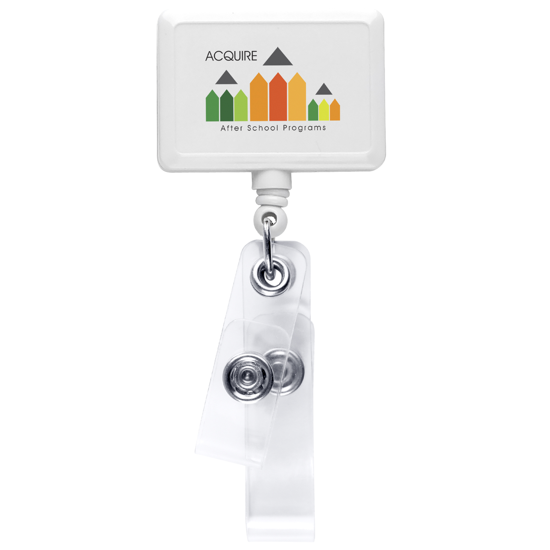 Picture of Anti-Microbial Rectangle 2 Strap Retractable Badge Reel