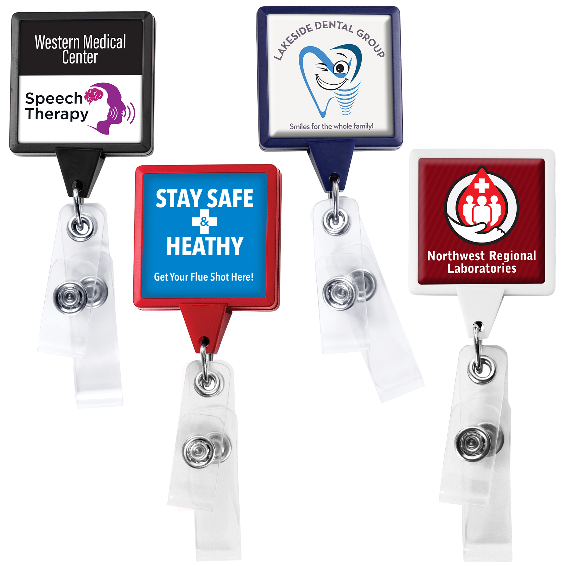 Picture of Anti-Microbial Square 2 Strap Retractable Badge Reel
