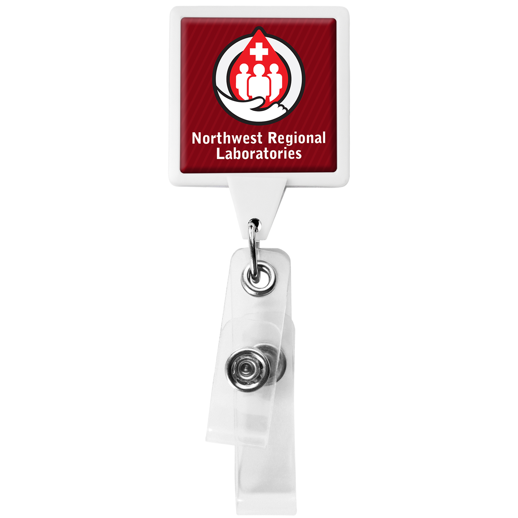 Picture of Anti-Microbial Square 2 Strap Retractable Badge Reel