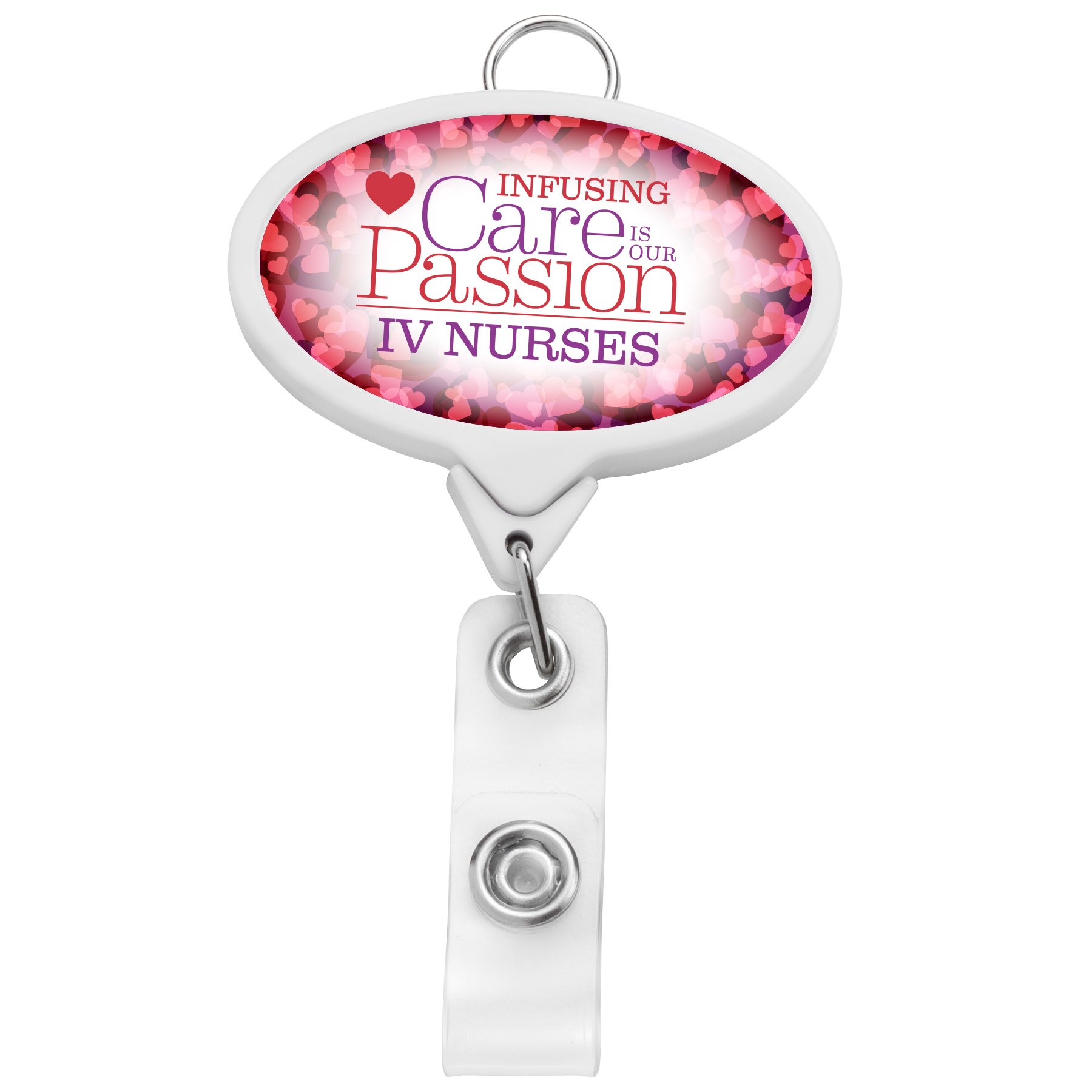 Picture of Jumbo Oval Retractable Badge Reel w/lanyard attachment