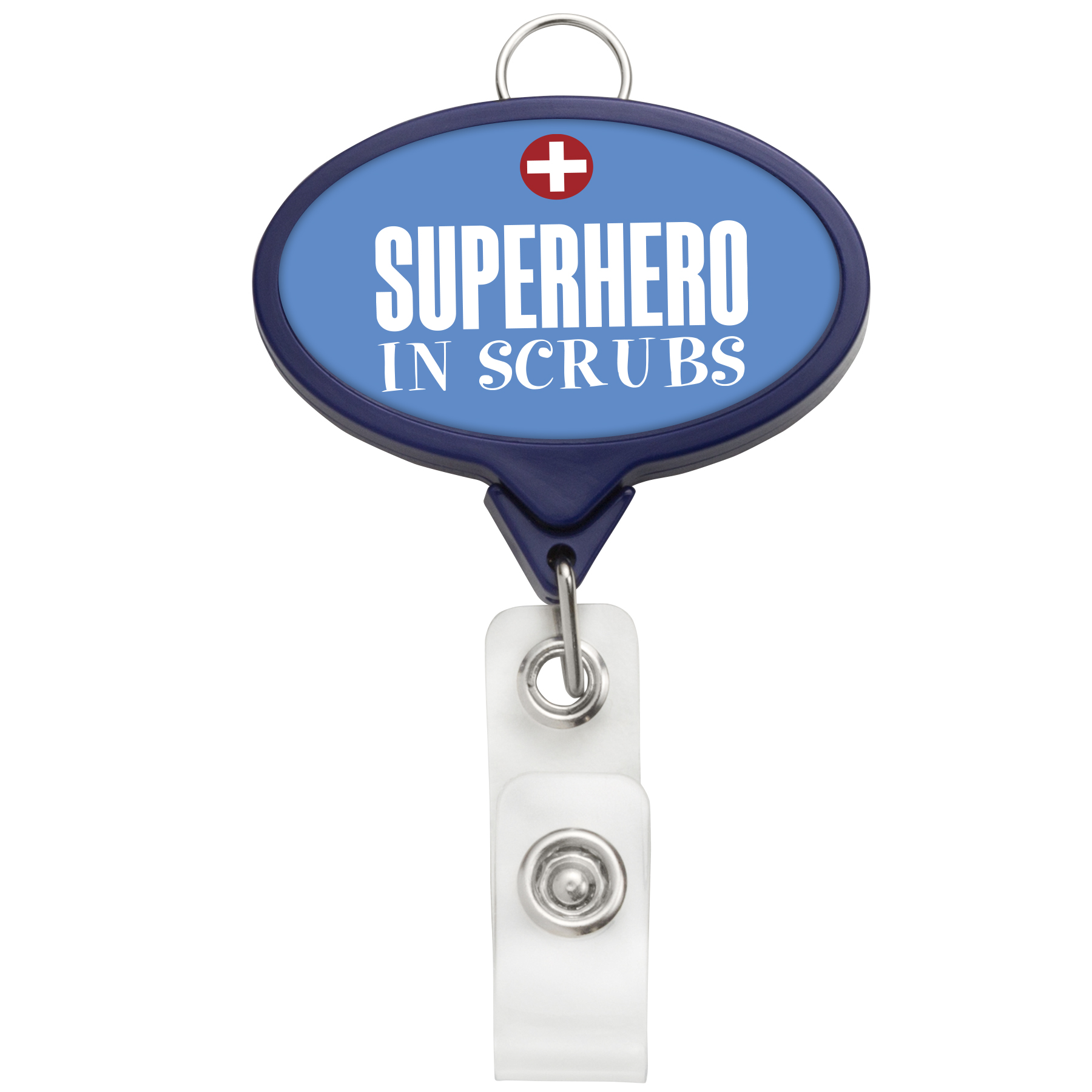 Picture of Jumbo Oval Retractable Badge Reel w/lanyard attachment