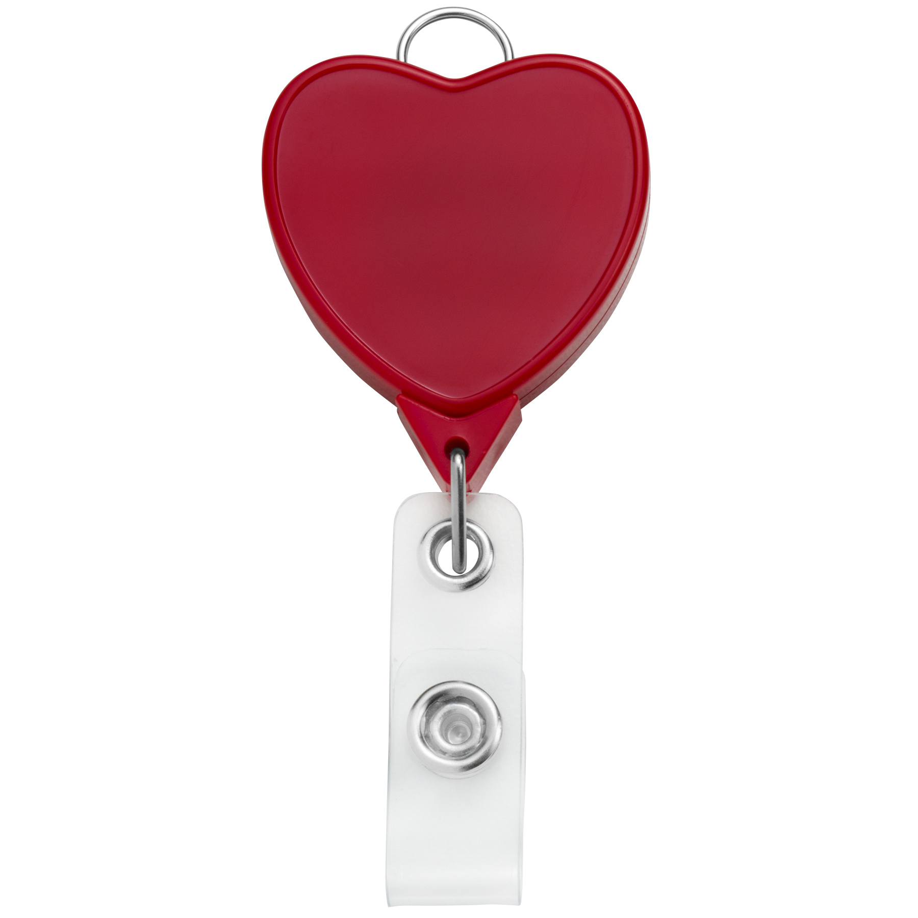 Picture of Jumbo Heart Retractable Badge Reel w/lanyard attachment