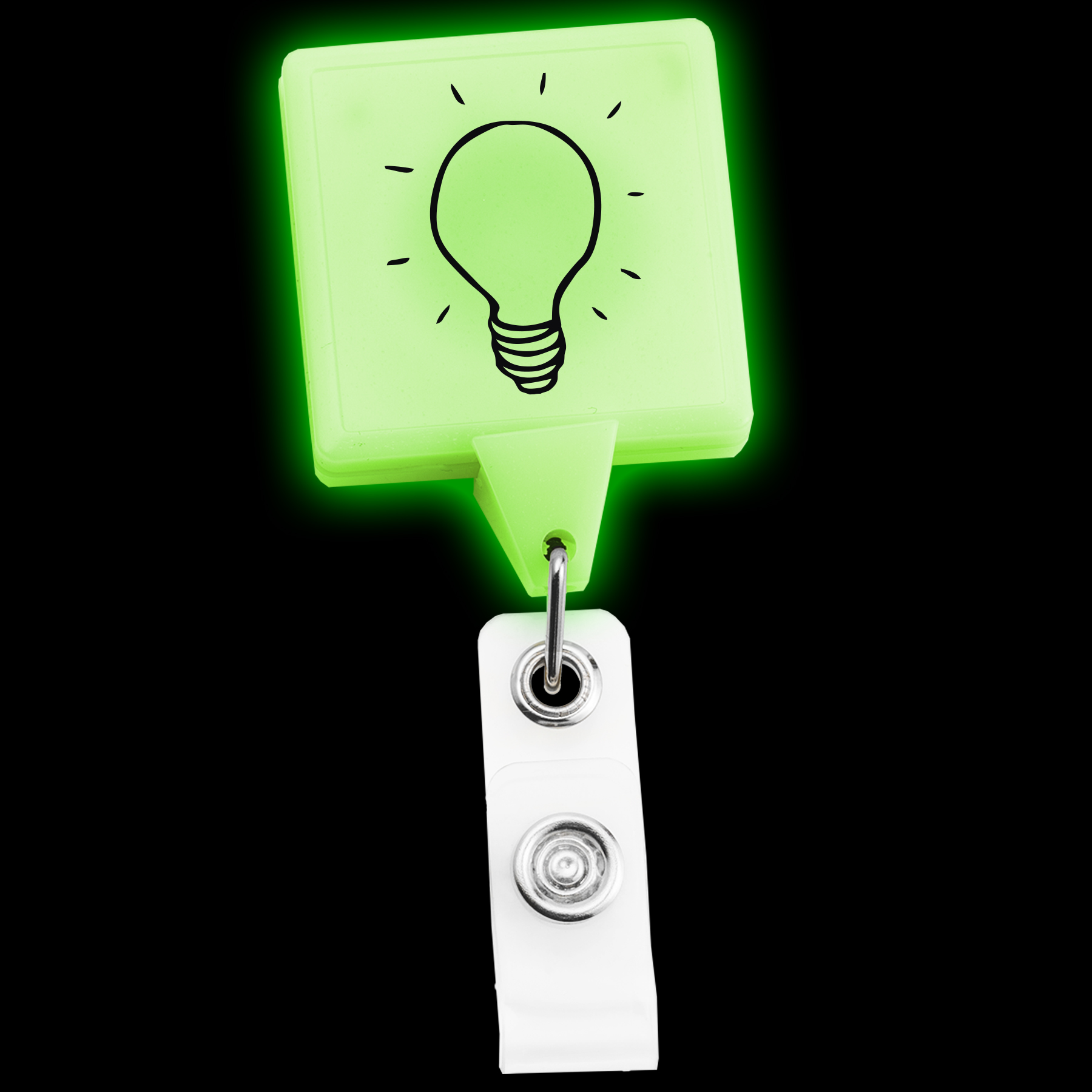Picture of Glow in the Dark Jumbo Square Badge Reel
