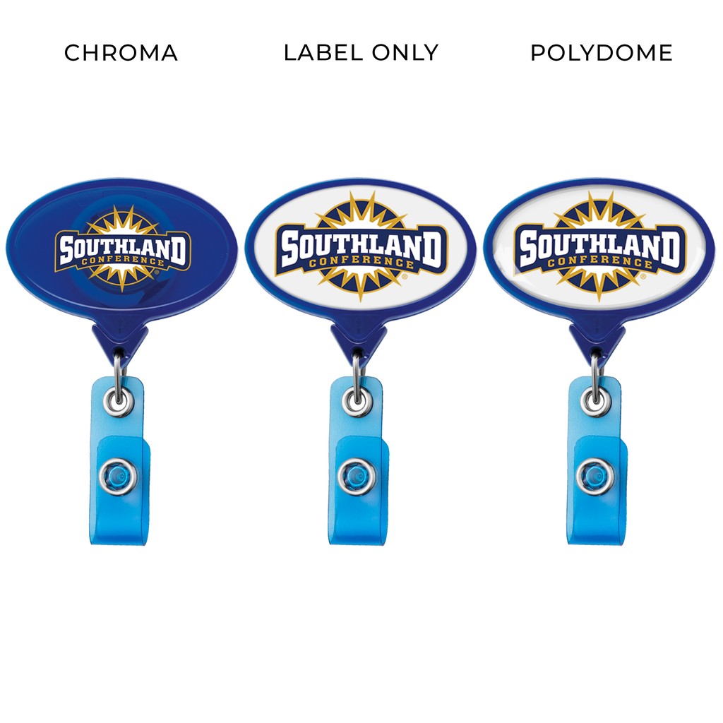 Picture of Jumbo Oval Retractable Badge Reel, translucent color
