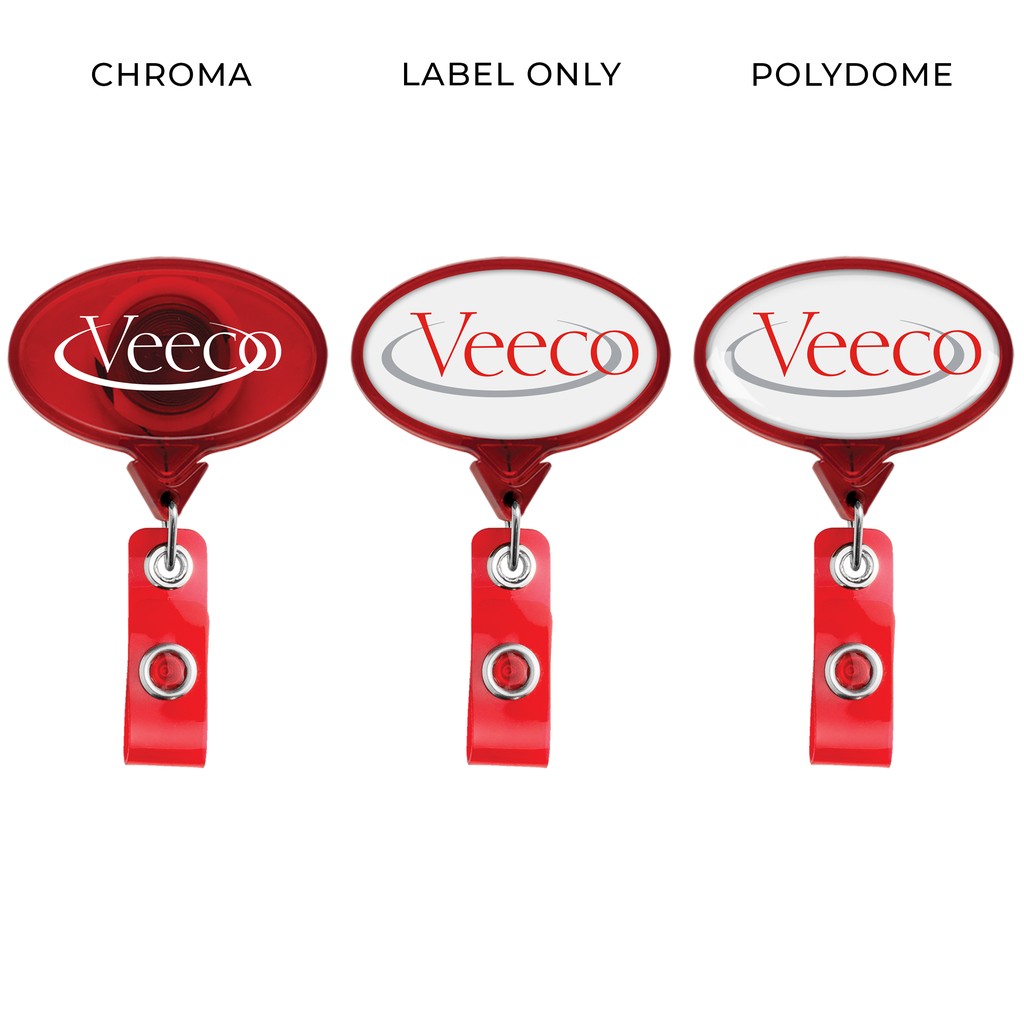 Picture of Jumbo Oval Retractable Badge Reel, translucent color