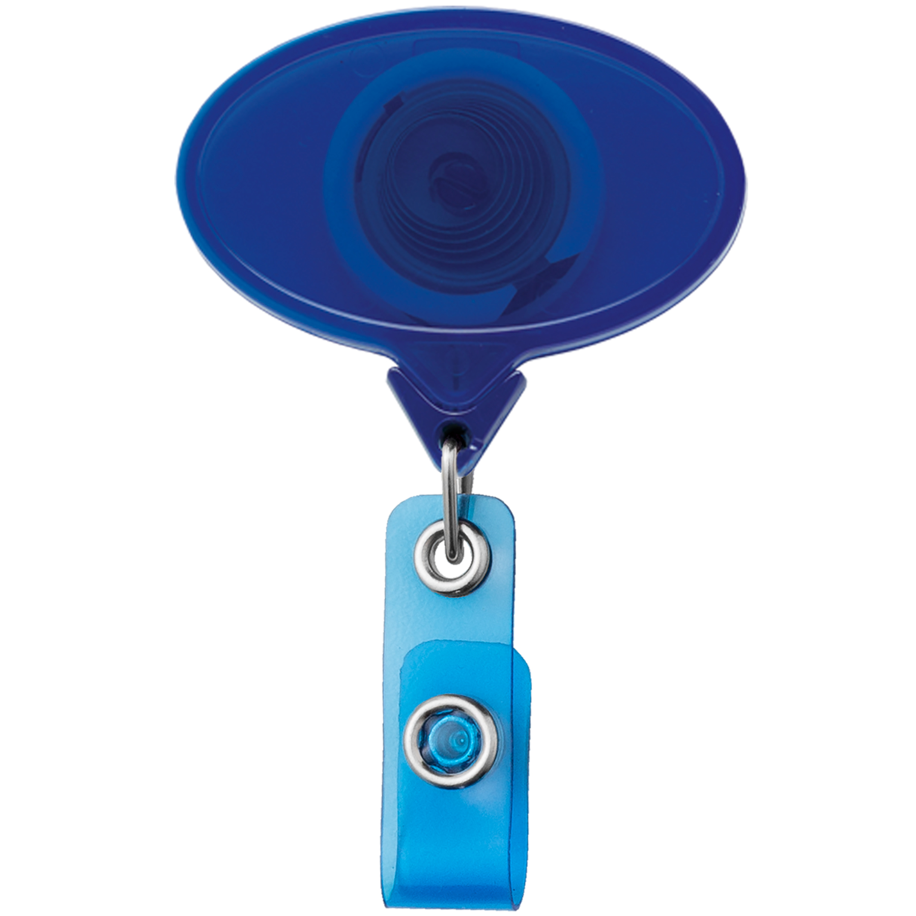 Picture of Jumbo Oval Retractable Badge Reel, translucent color