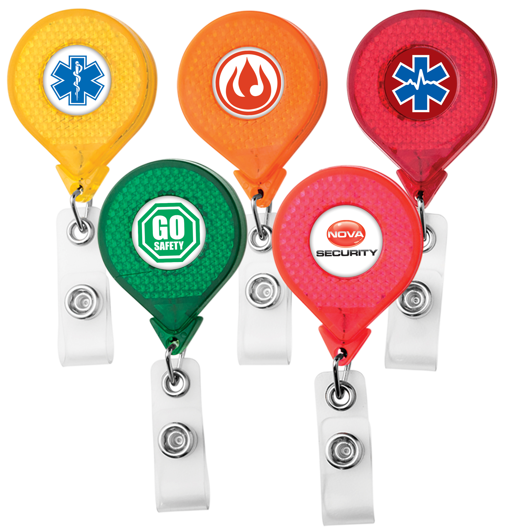 Picture of Jumbo Round Reflective Retractable Badge Reel