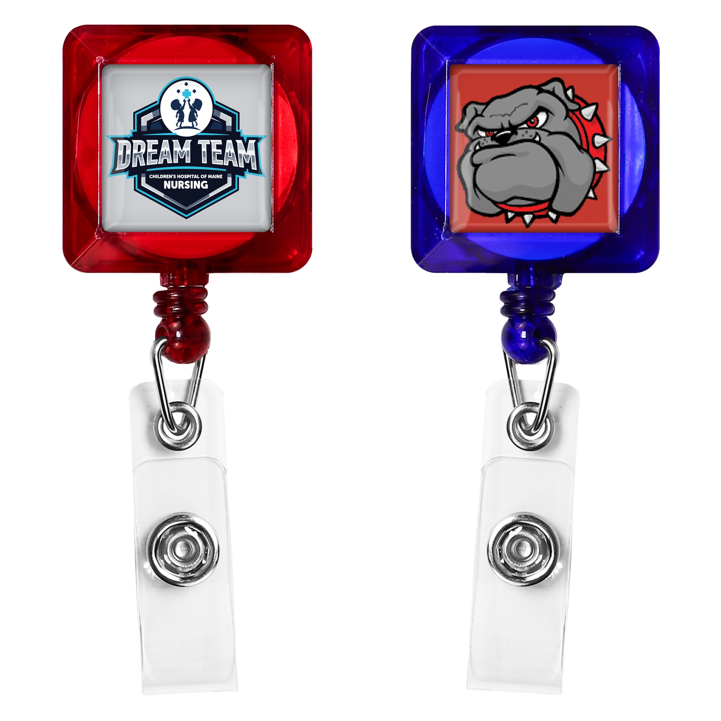 Picture of "Good" Translucent Square Retractable Badge Reel