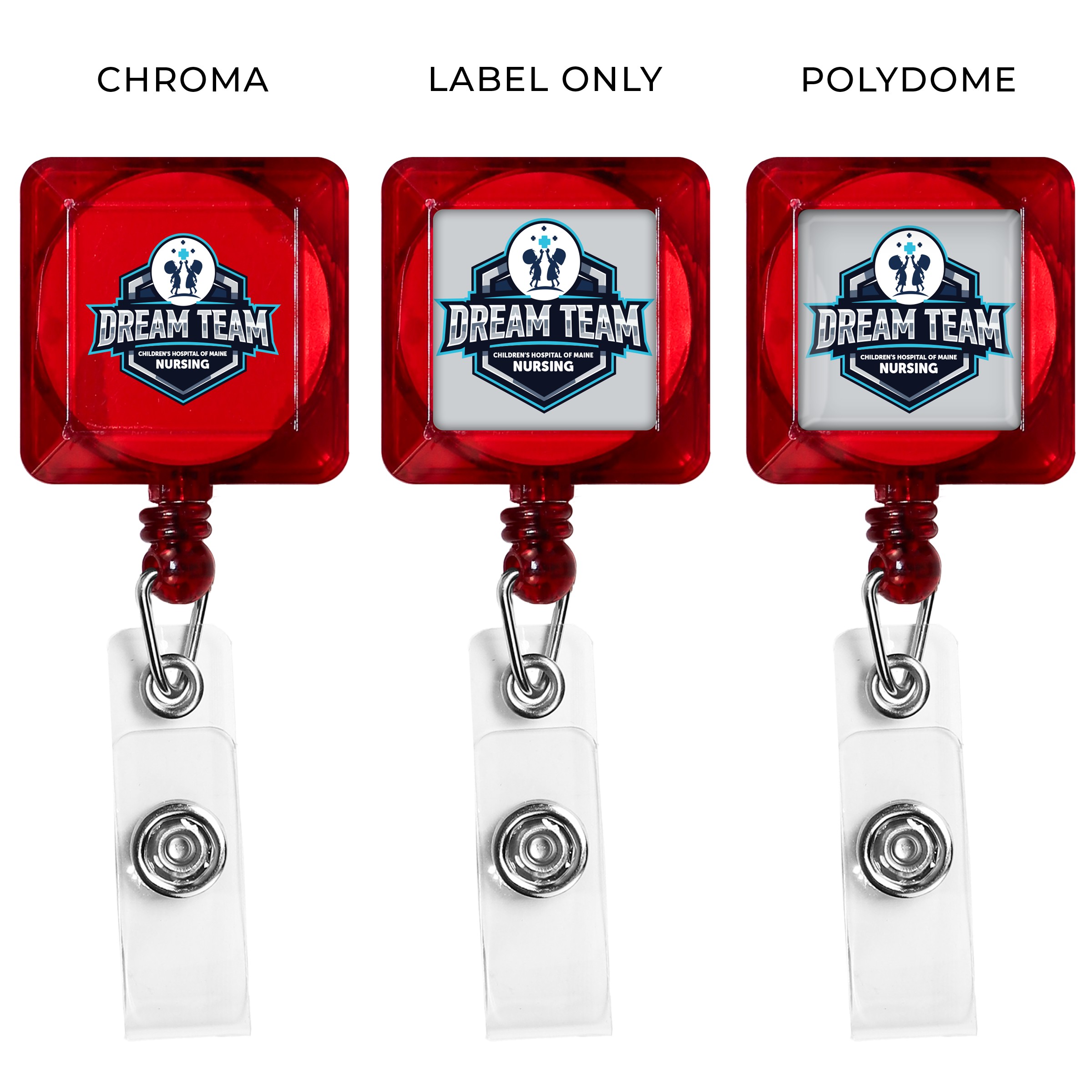 Picture of "Good" Translucent Square Retractable Badge Reel