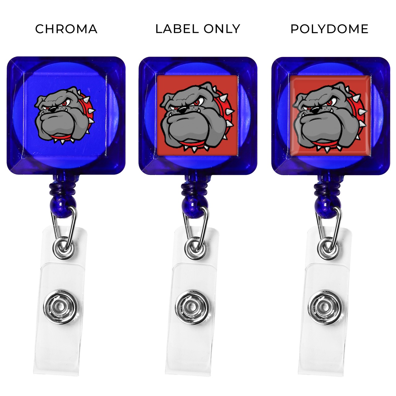 Picture of "Good" Translucent Square Retractable Badge Reel