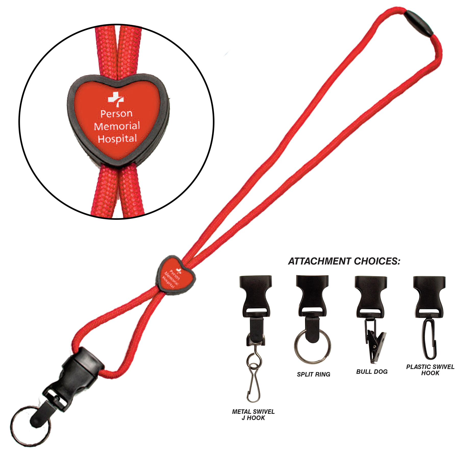 Picture of Braided Lanyard w/heart slider