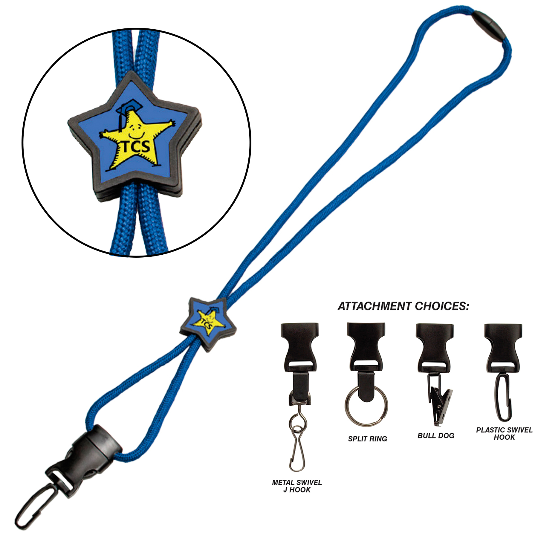 Picture of Braided Lanyard w/star slider