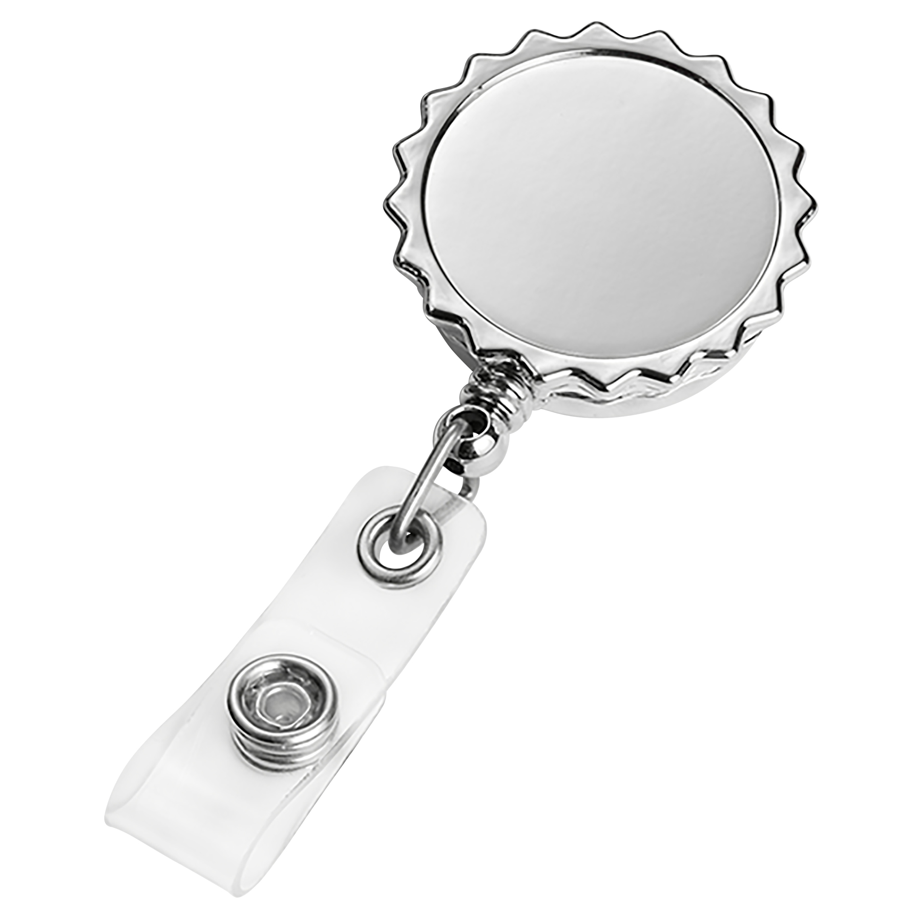 Picture of Chrome Bottle Cap Retractable Badge Reel
