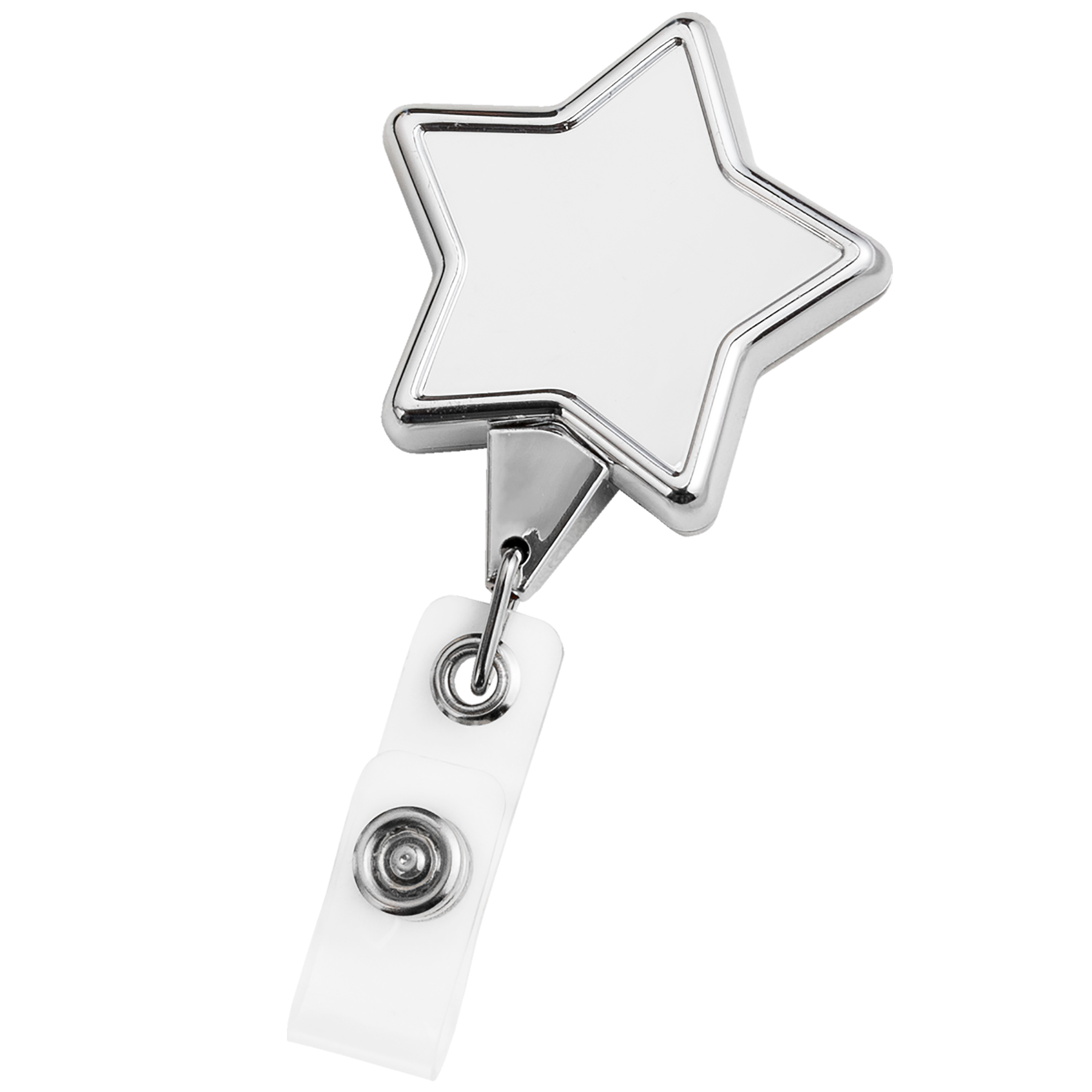 Picture of Chrome Star Retractable Badge Reel