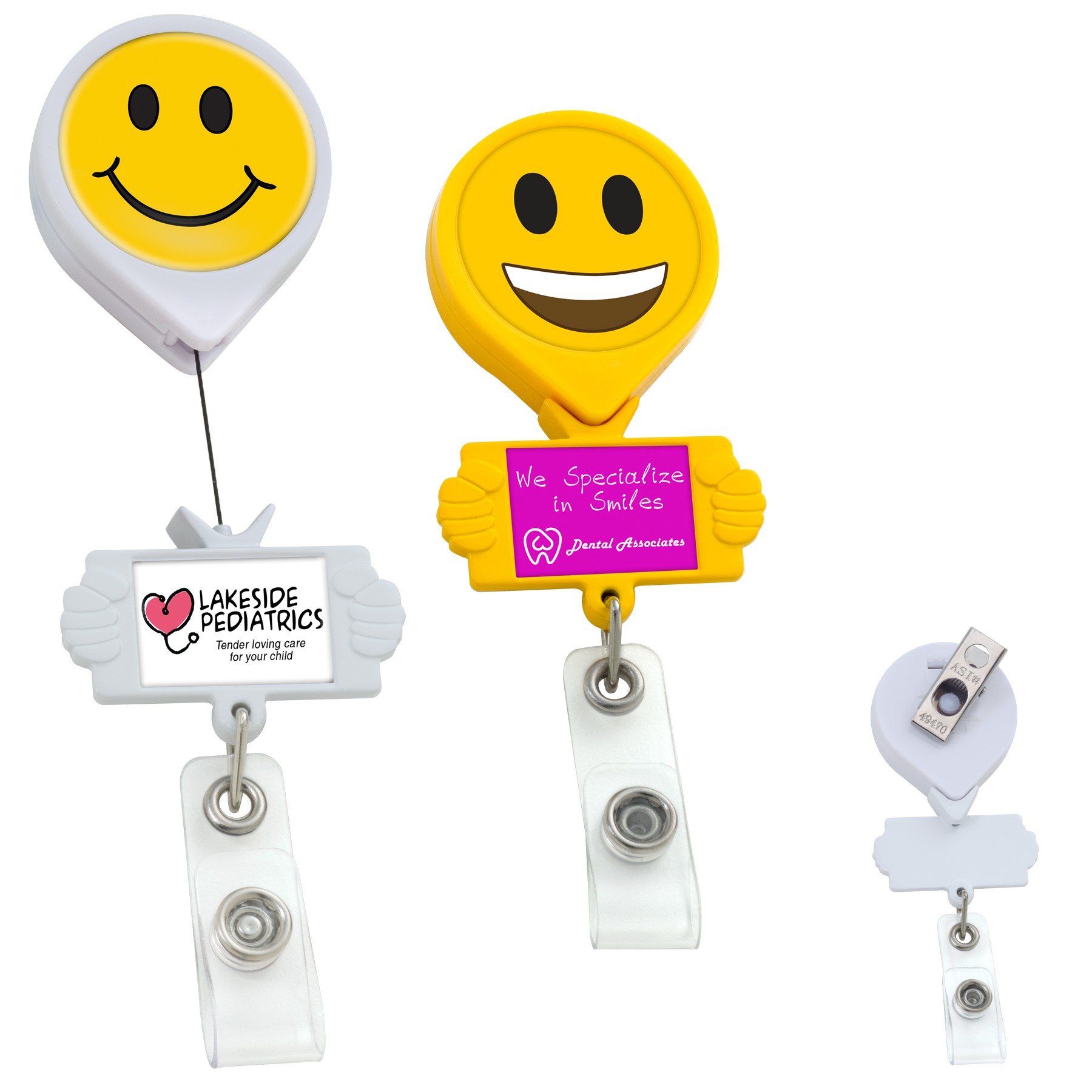 Picture of Smiley Hands Retractable Badge Reel