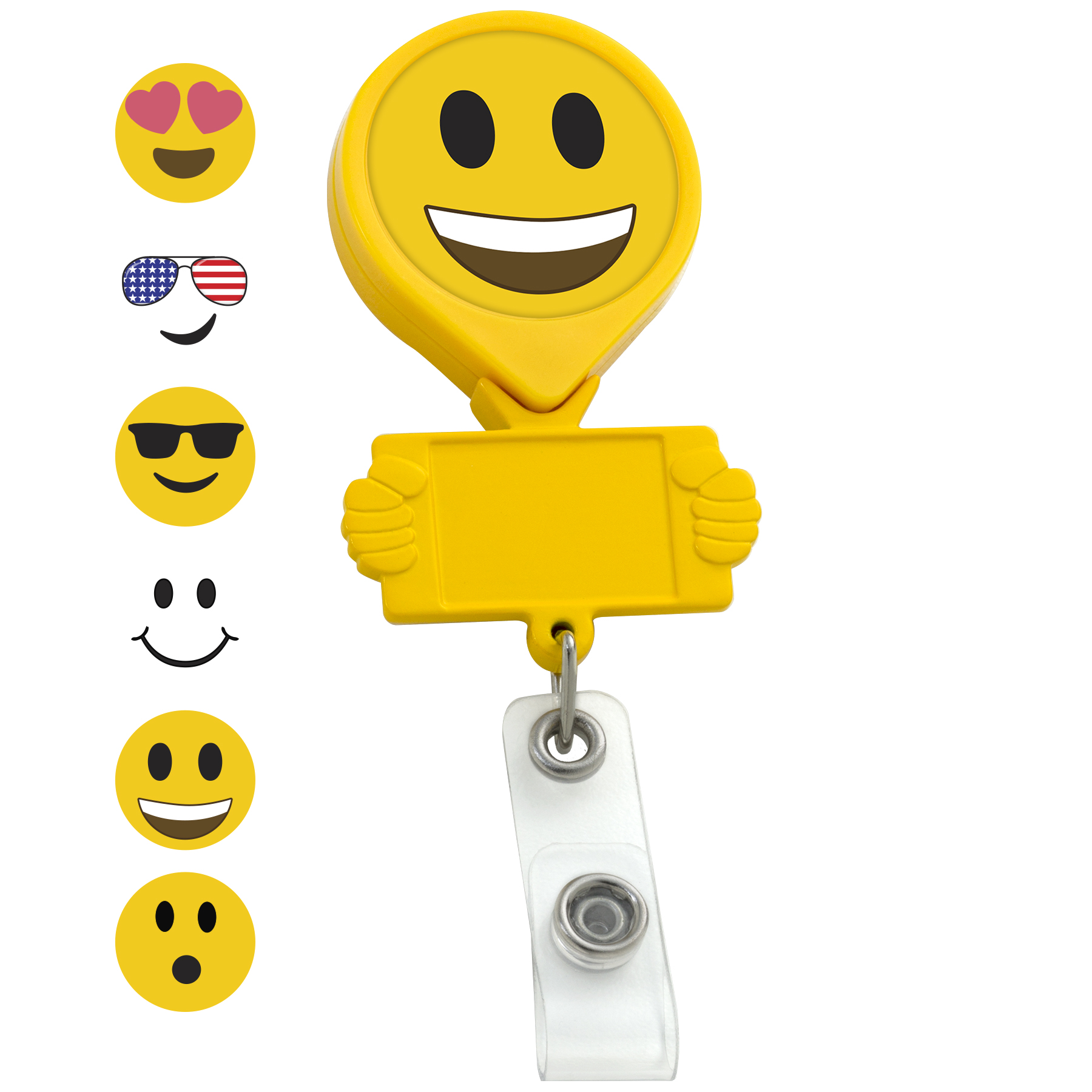 Picture of Smiley Hands Retractable Badge Reel