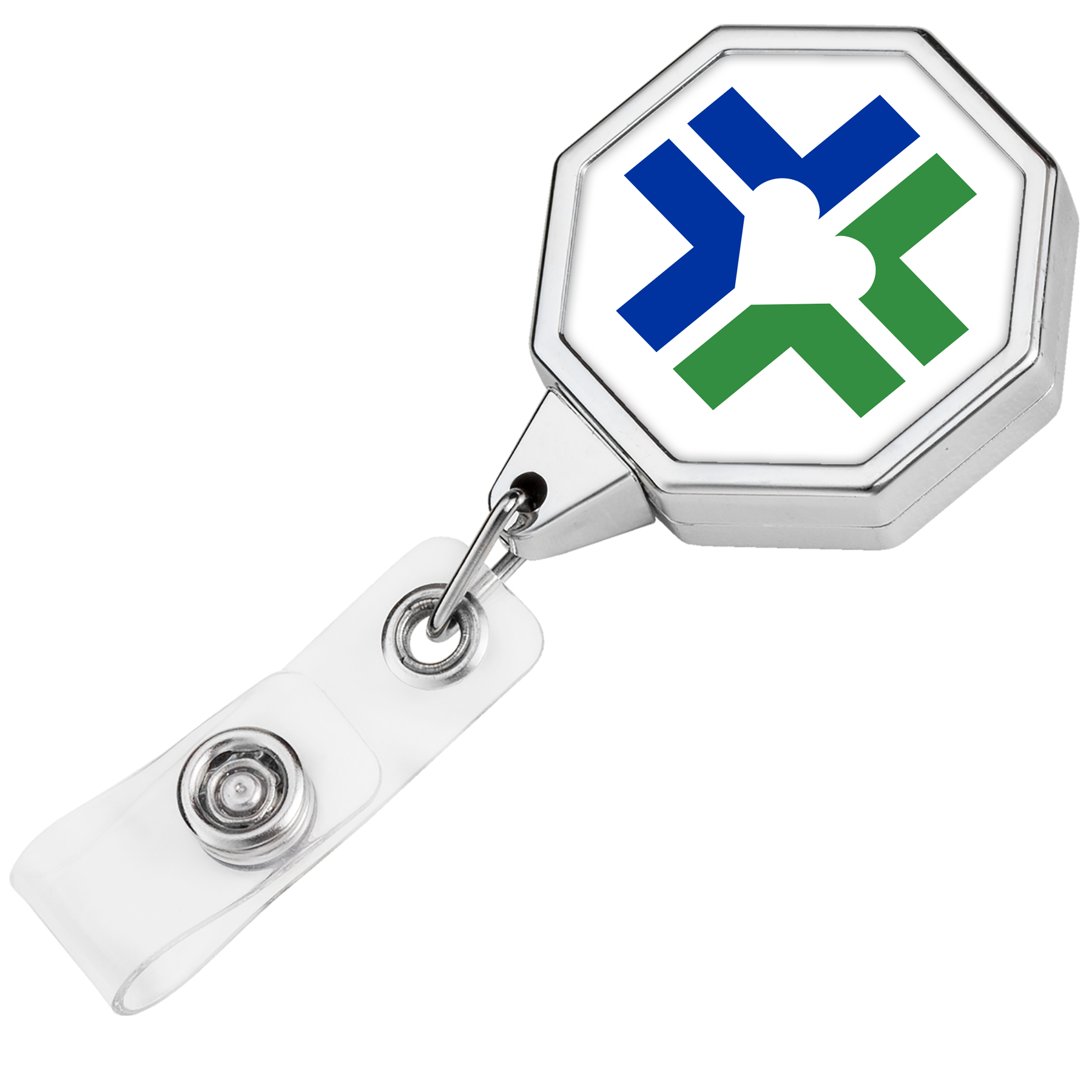 Picture of Chrome Jumbo Octagon Retractable Badge Reel
