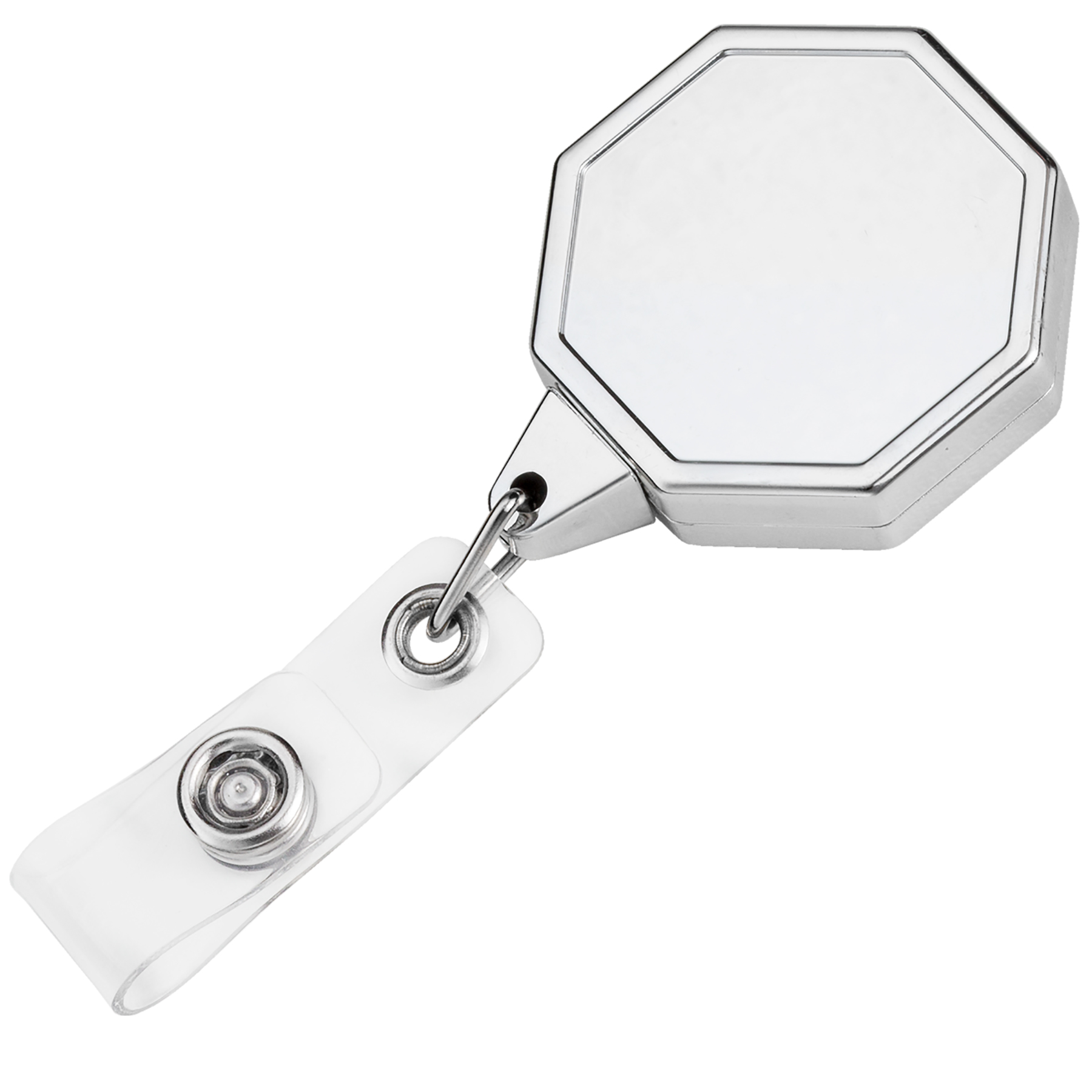 Picture of Chrome Jumbo Octagon Retractable Badge Reel