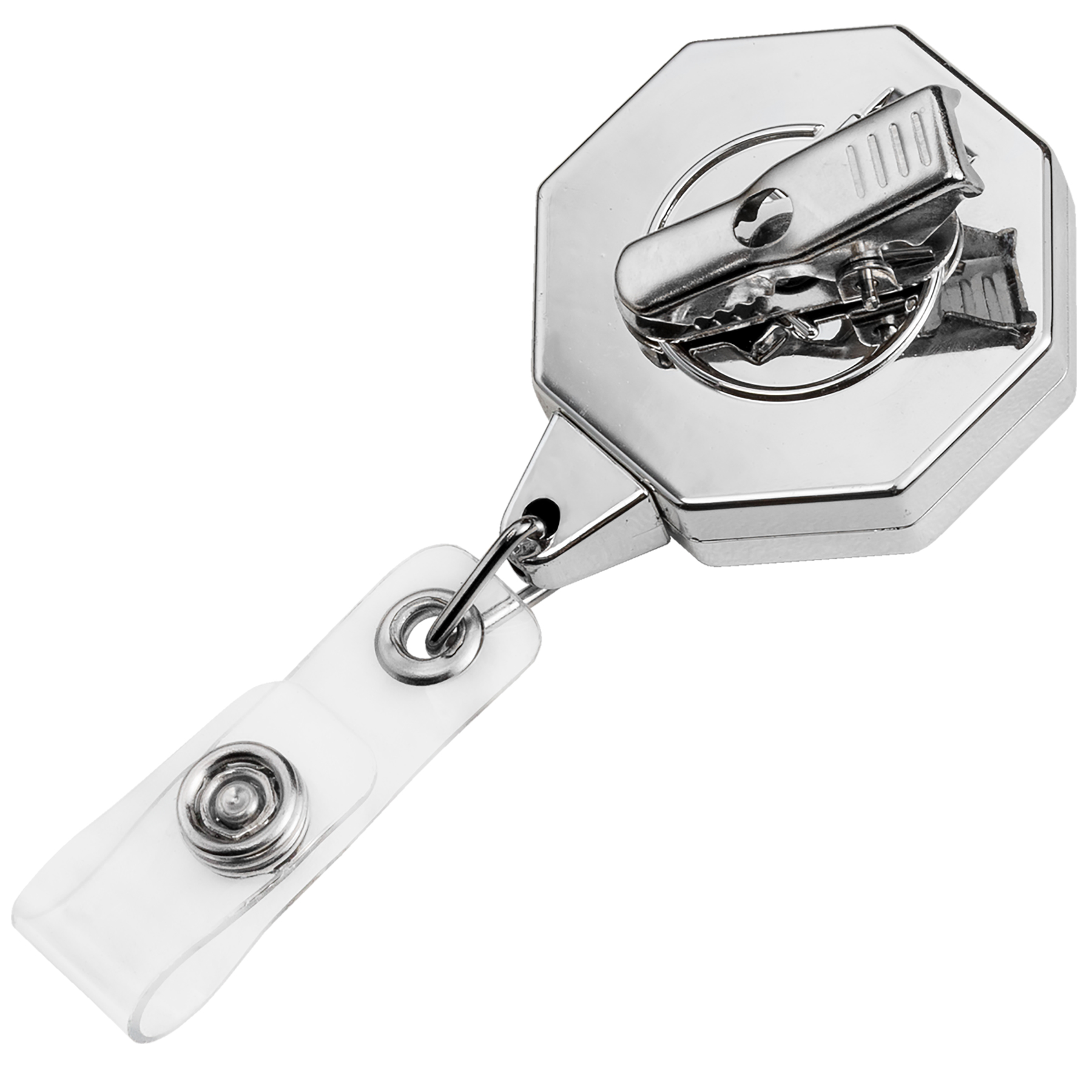 Picture of Chrome Jumbo Octagon Retractable Badge Reel