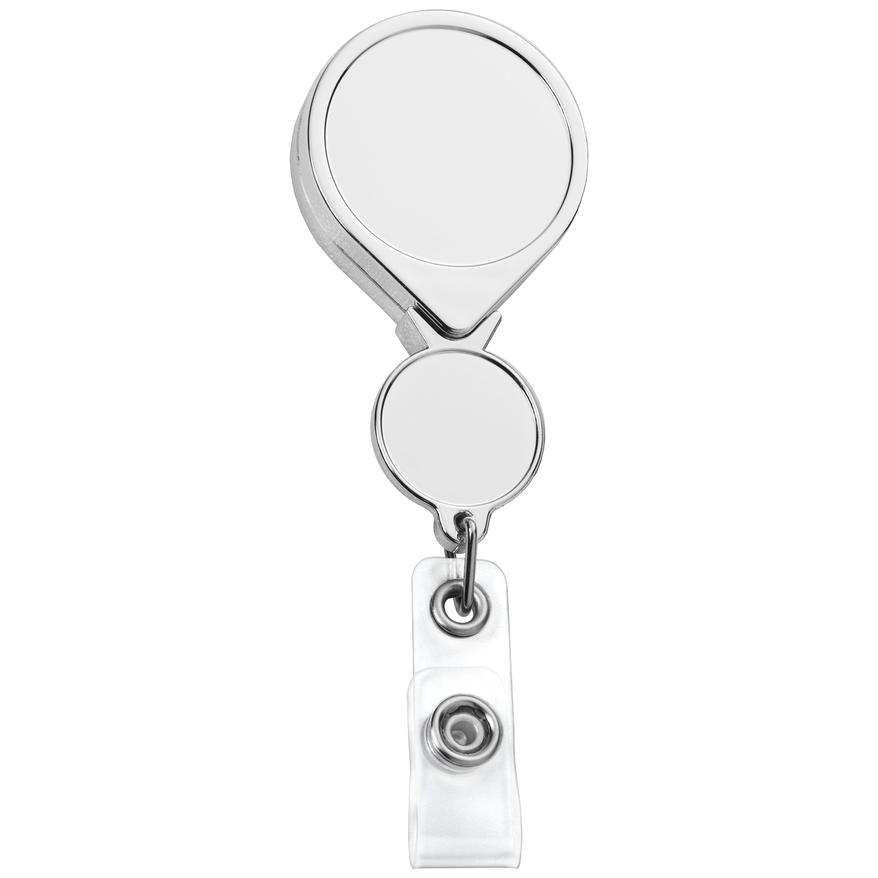Picture of Chrome Double Up Round Retractable Badge Reel