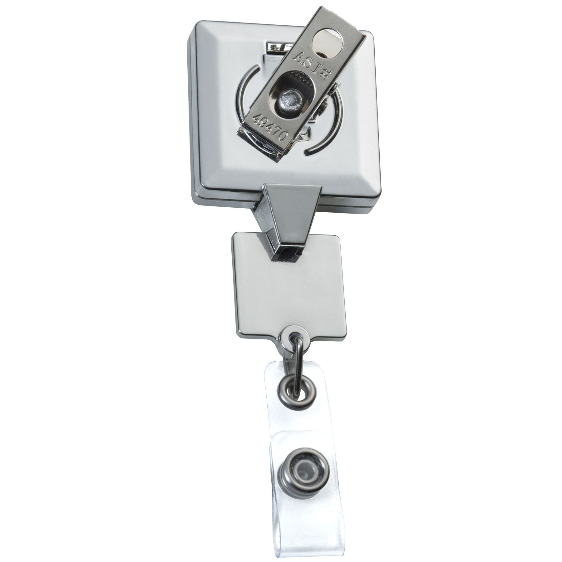 Picture of Chrome Double Up Square Retractable Badge Reel