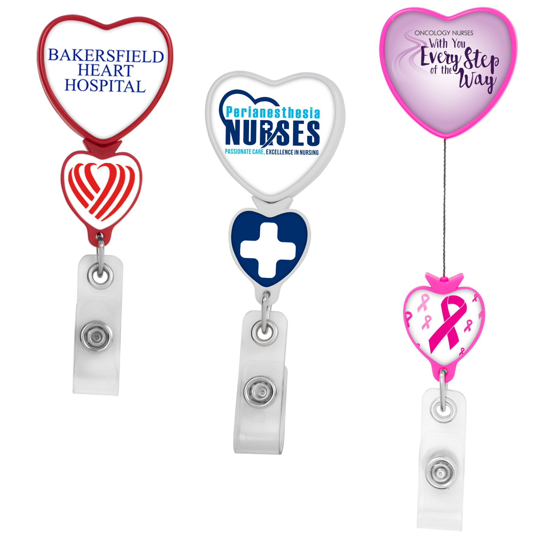 Picture of Double Up Heart Retractable Badge Reel