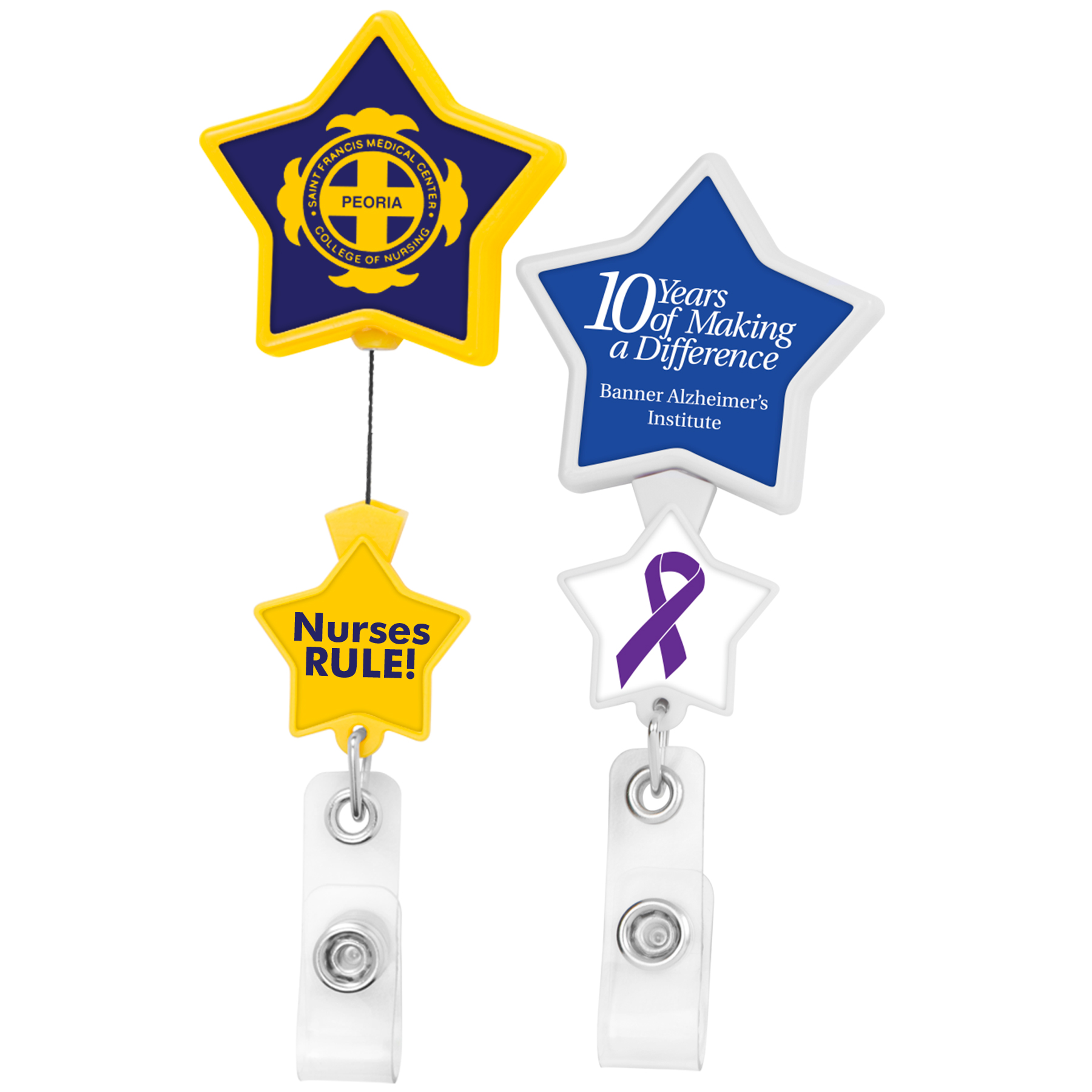 Picture of Double Up Star Retractable Badge Reel