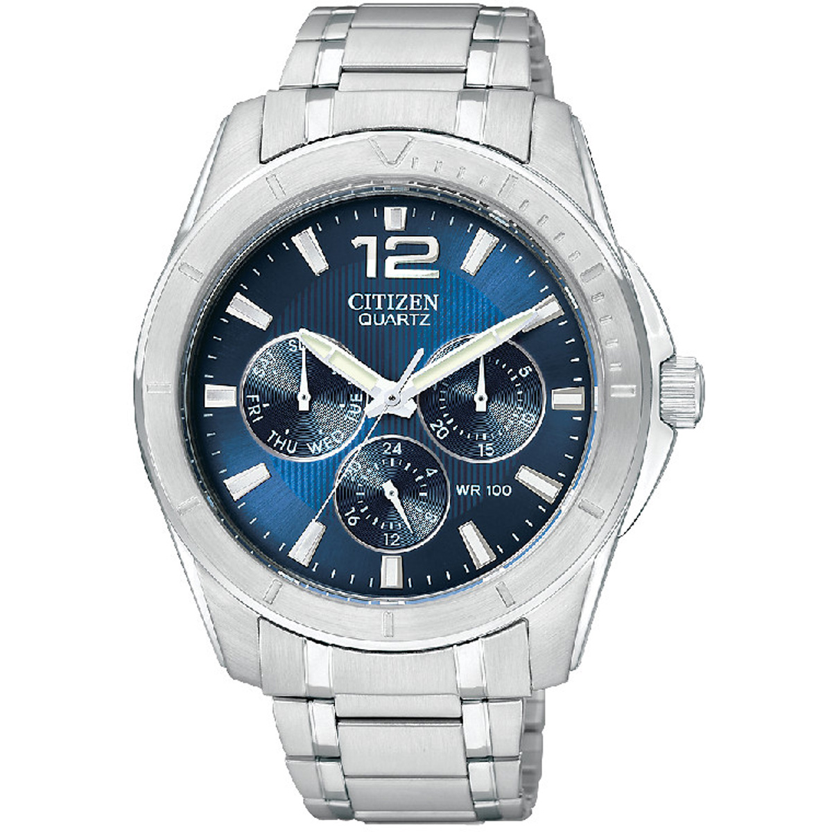 Picture of Citizen® Men's Blue Dial Silver-Tone Bracelet Watch
