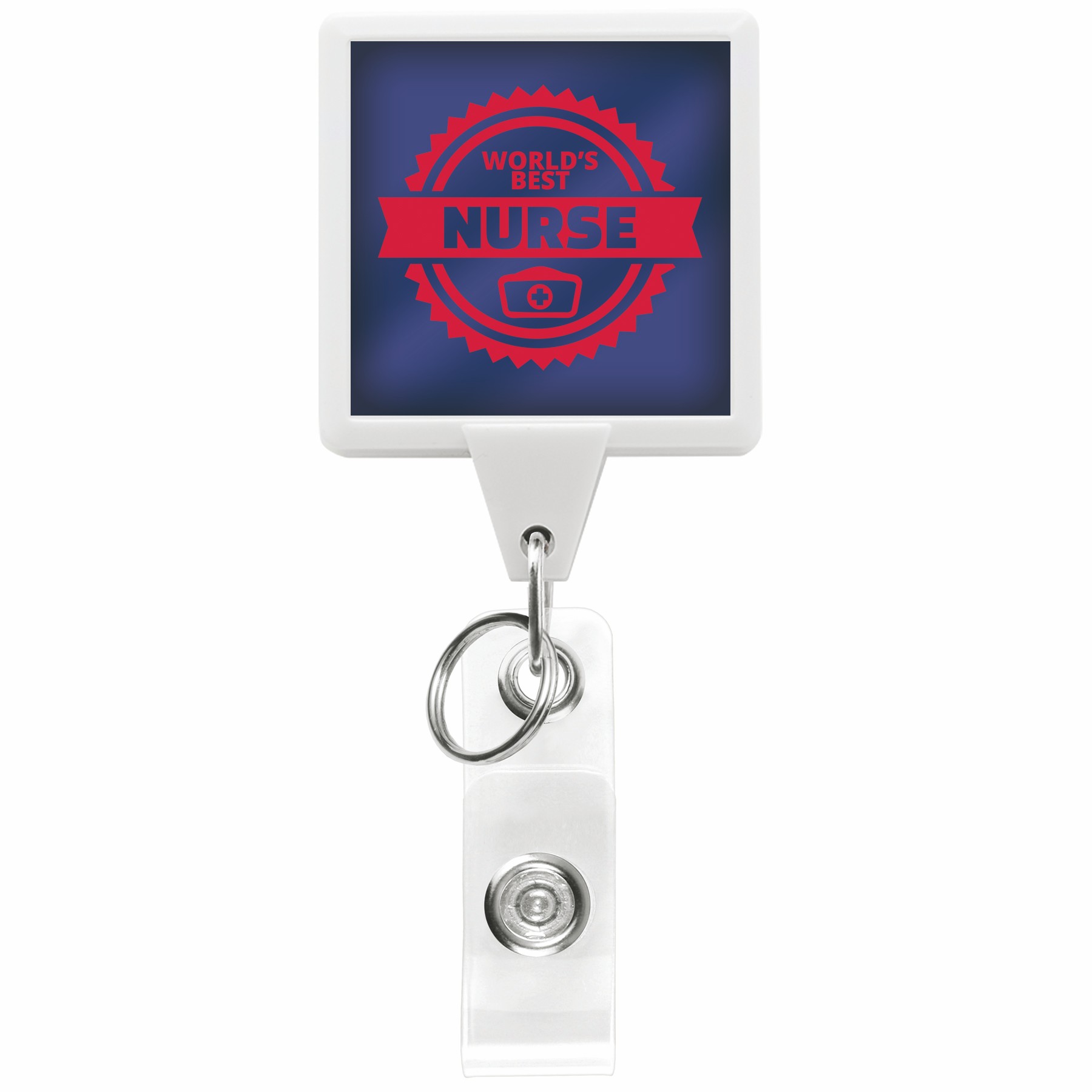 Picture of Square Dual Back Retractable Badge Reel