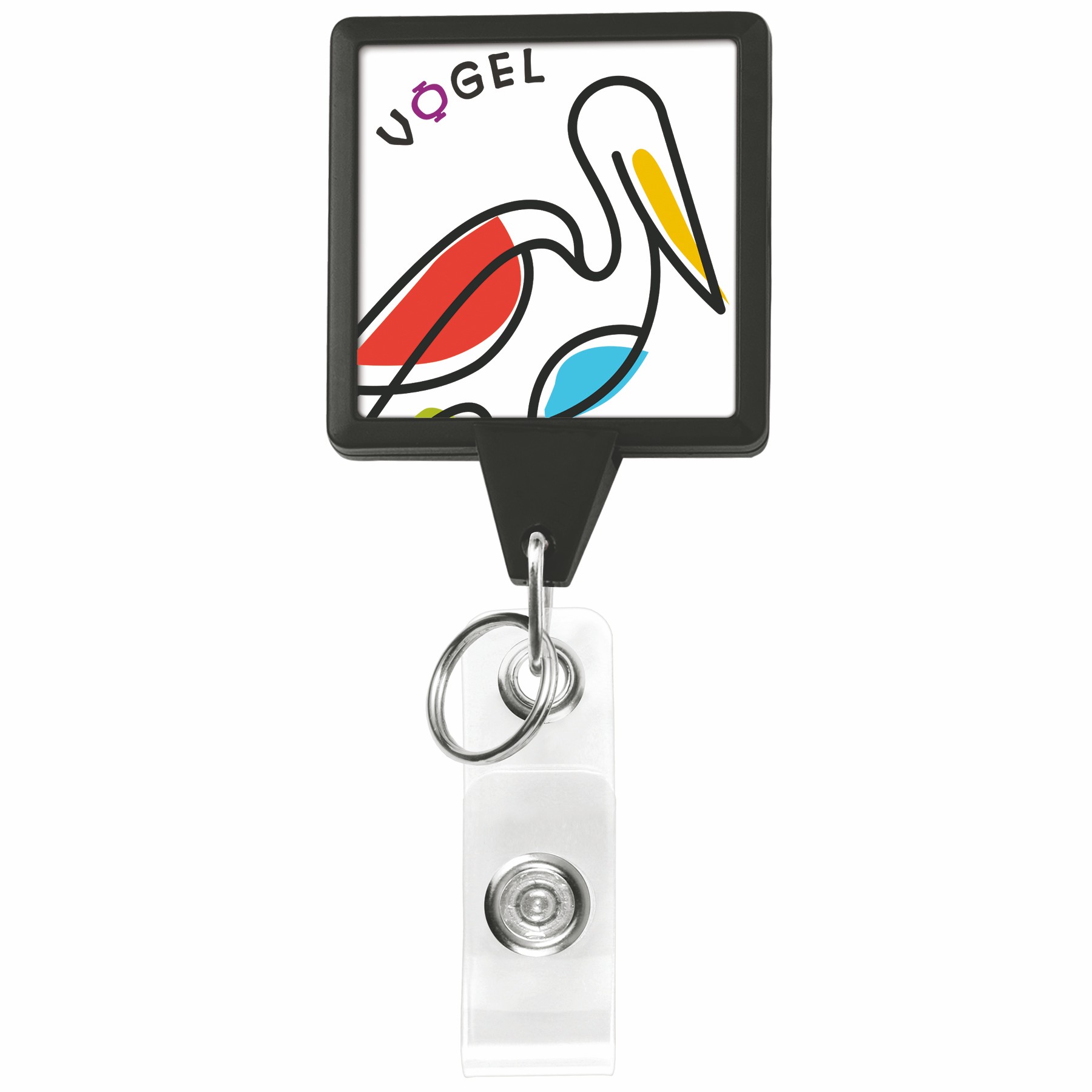 Picture of Square Dual Back Retractable Badge Reel