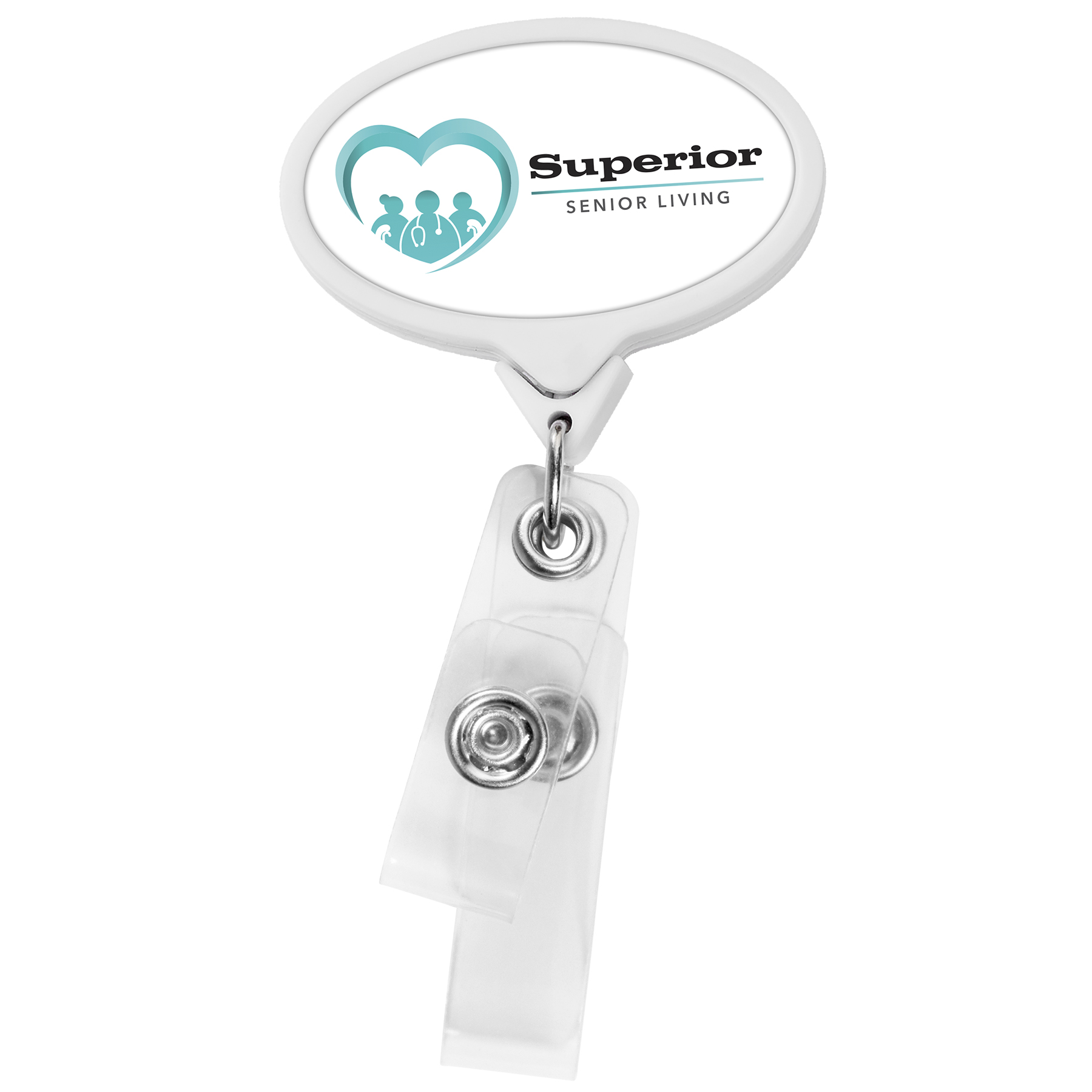 Picture of Anti-Microbial Oval 2 Strap Retractable Badge Reel