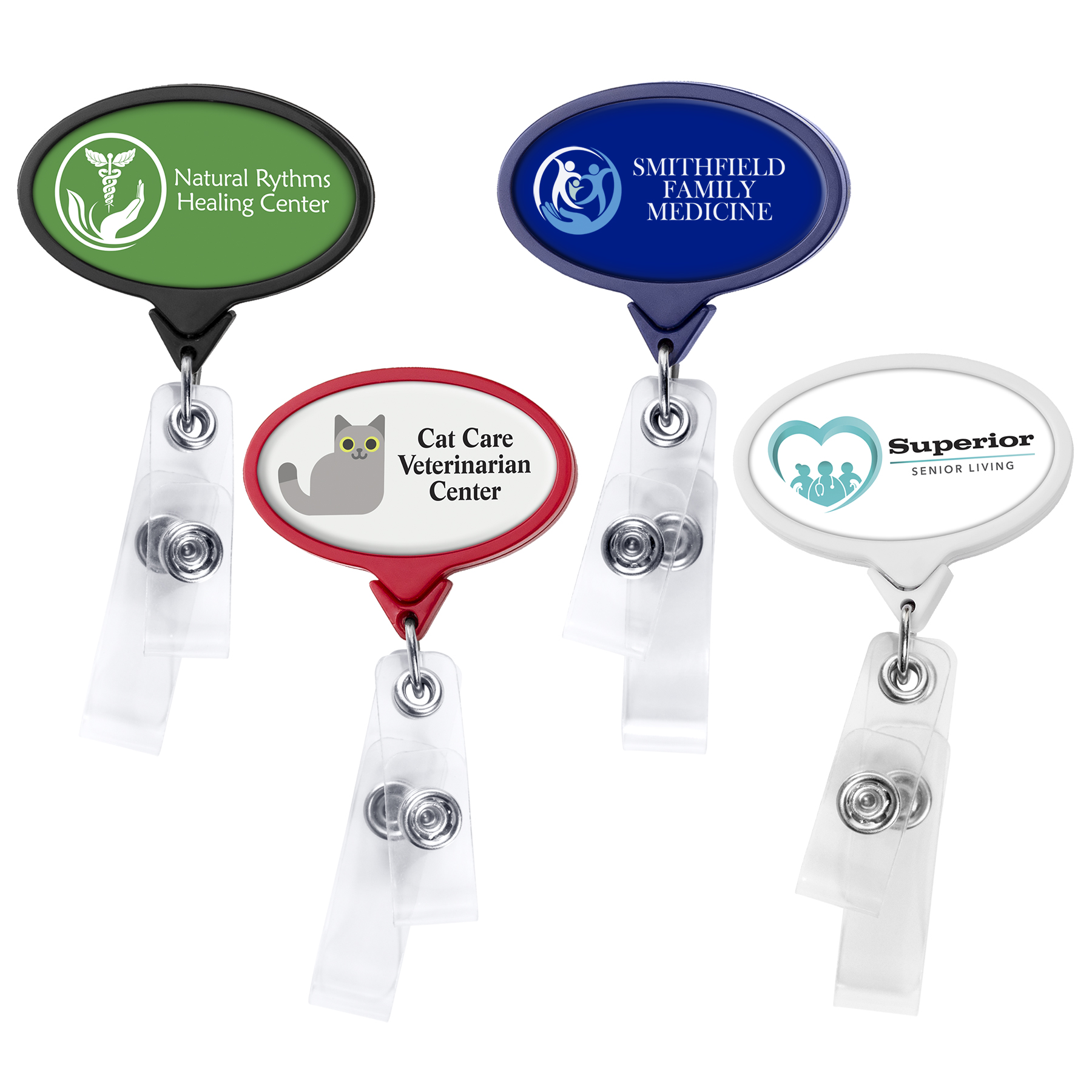 Picture of Anti-Microbial Oval 2 Strap Retractable Badge Reel