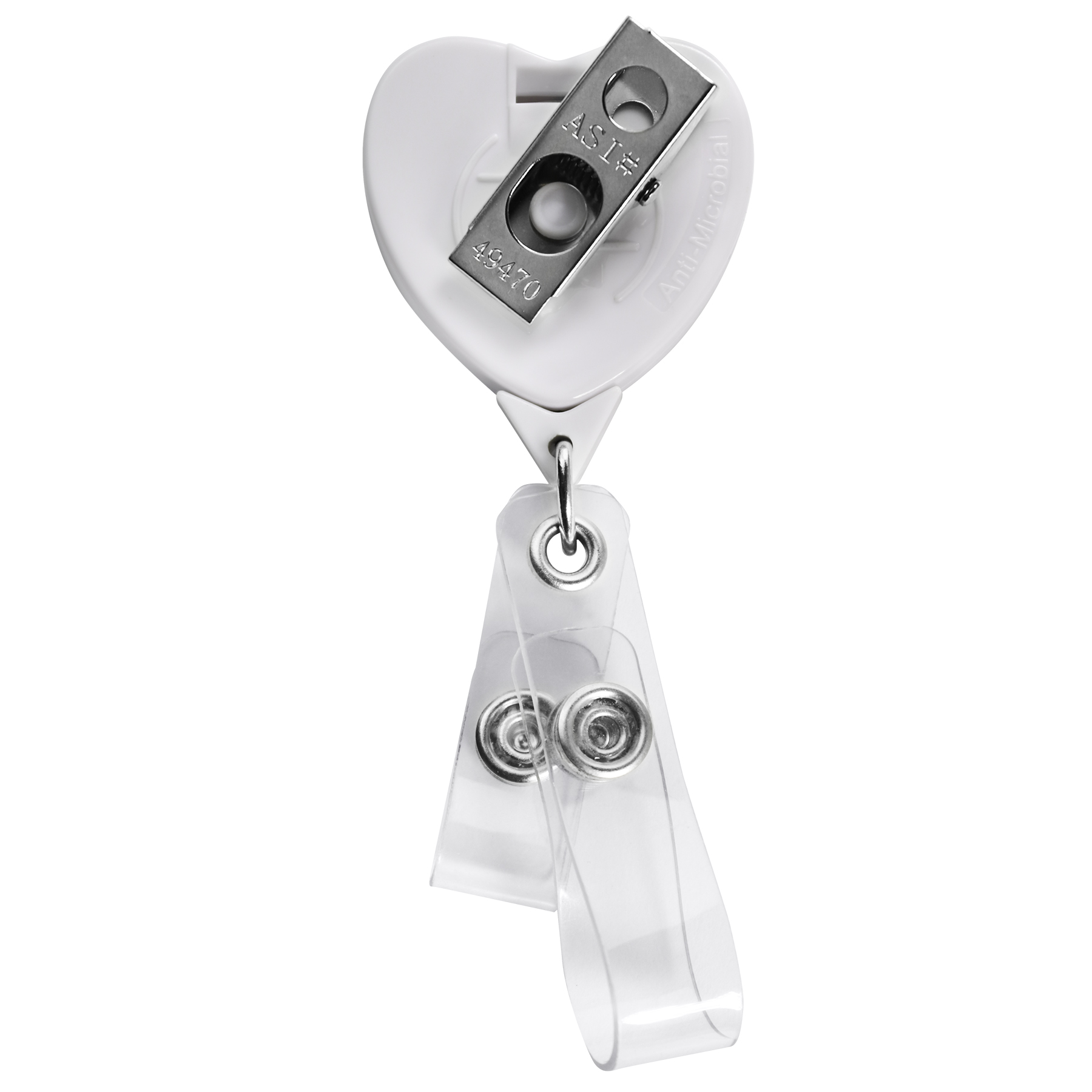Picture of Anti-Microbial Heart 2 Strap Retractable Badge Reel