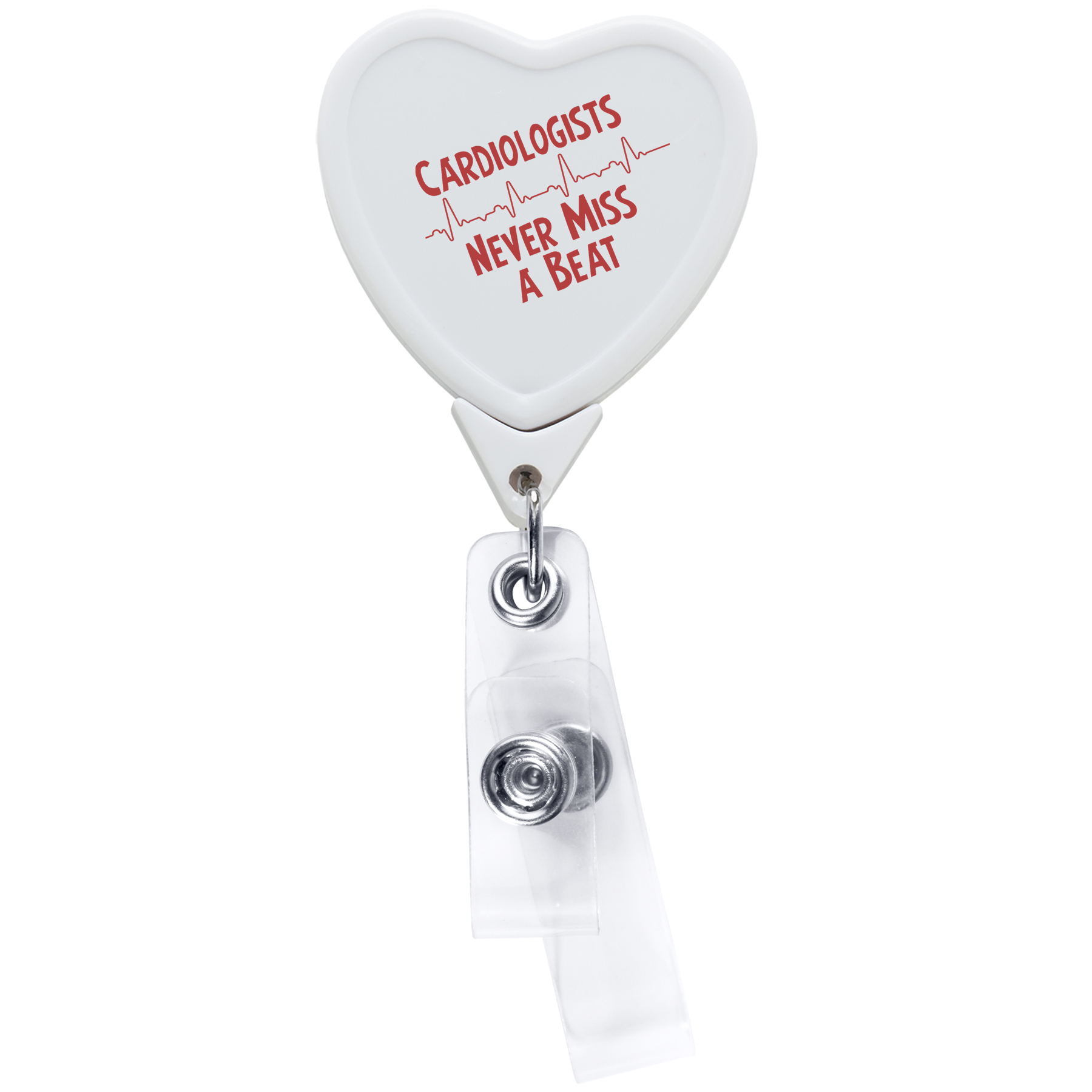 Picture of Anti-Microbial Heart 2 Strap Retractable Badge Reel
