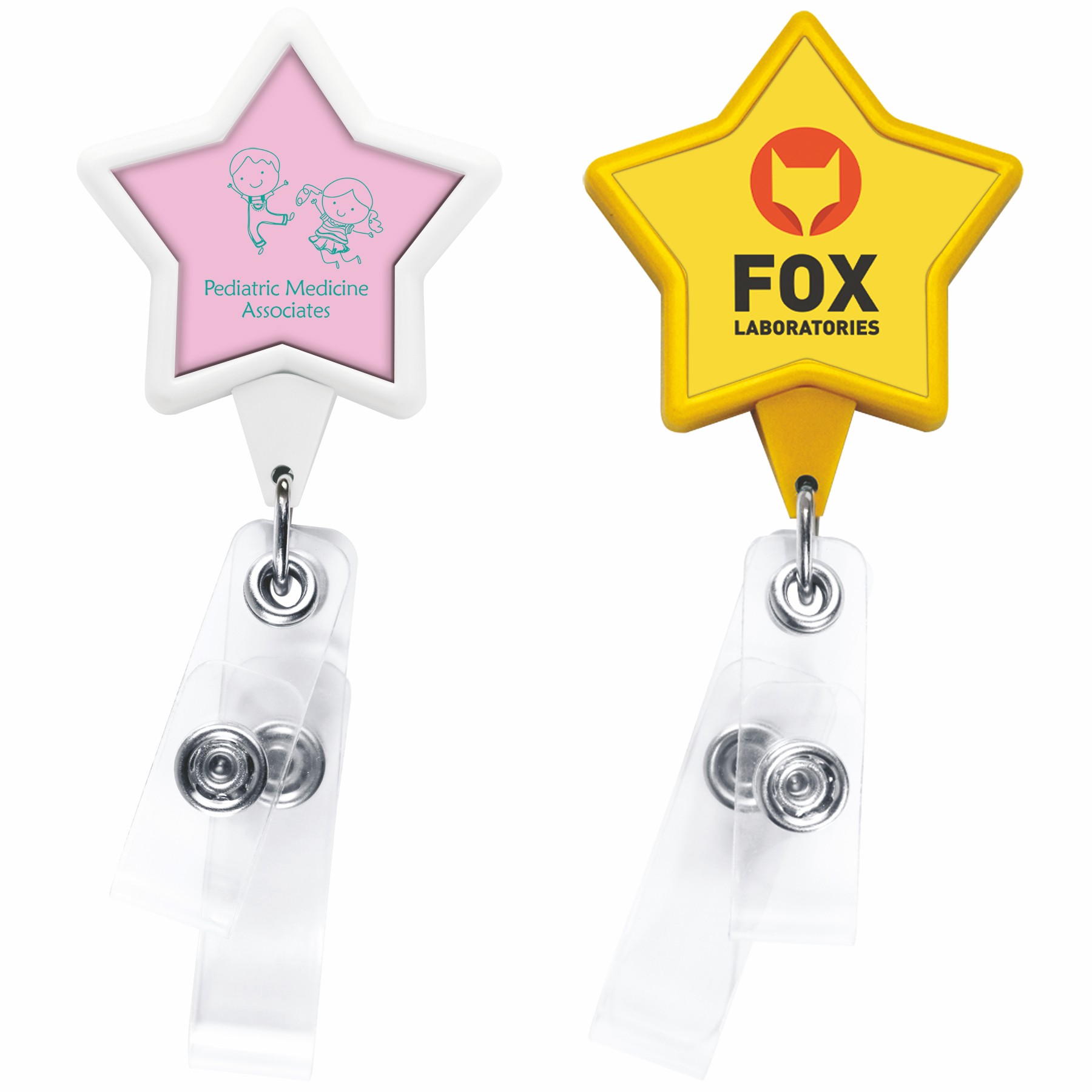 Picture of Anti-Microbial Star 2 Strap Retractable Badge Reel