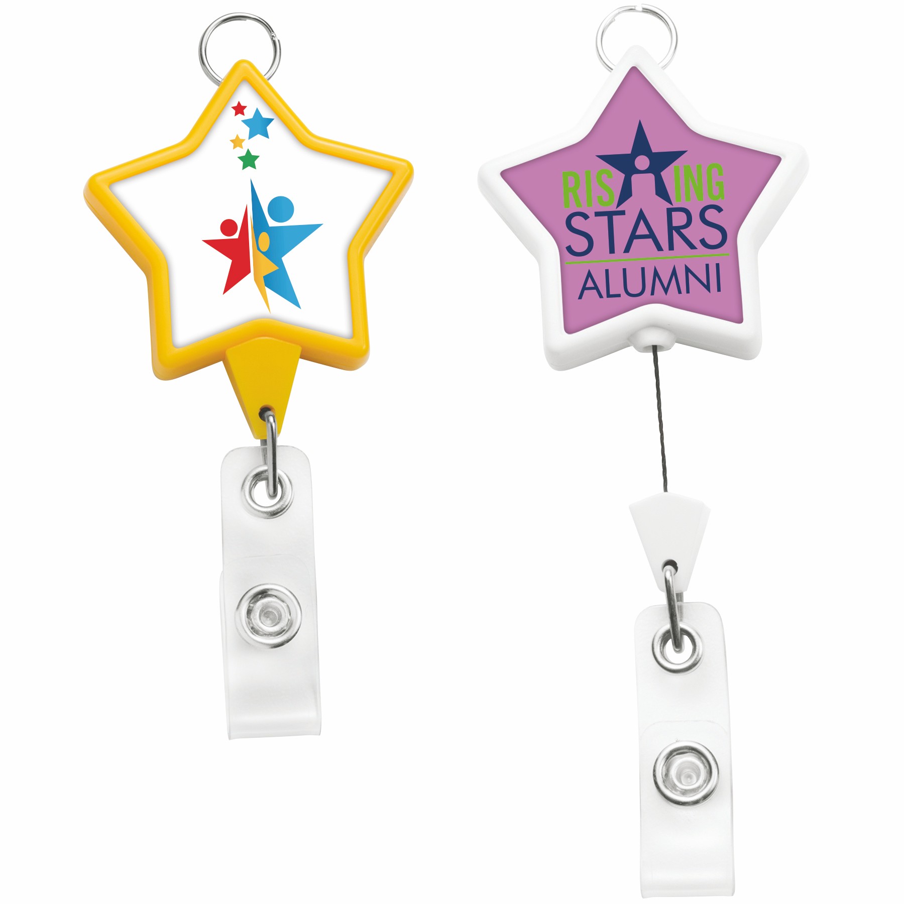 Picture of Jumbo Star Retractable Badge Reel w/lanyard attachment