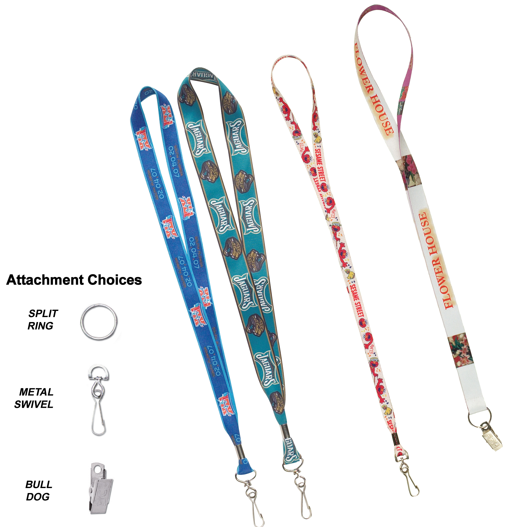 Picture of 3/8" to 1" wide Dye Sublimation Lanyards